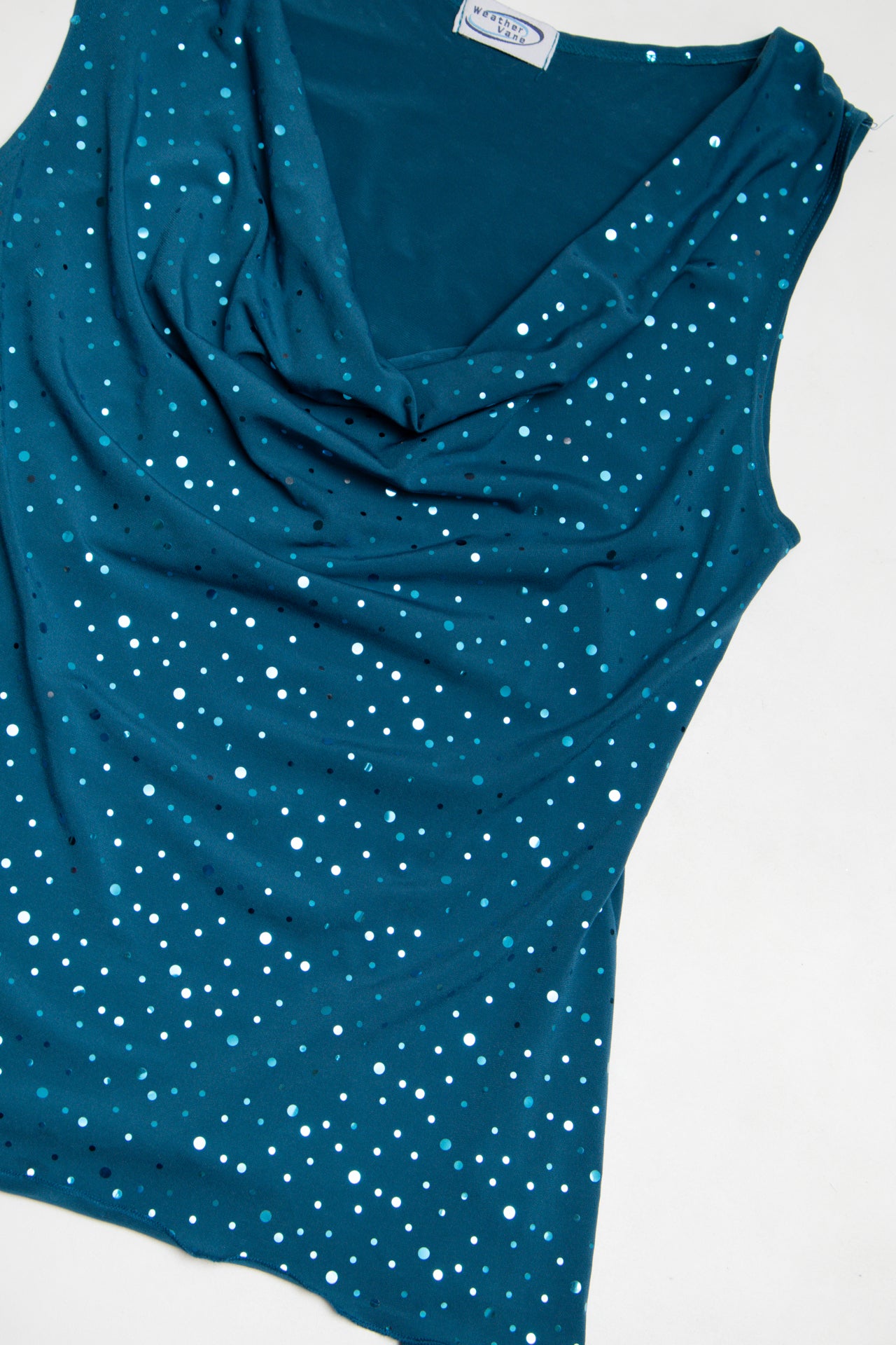 #13 Weather Vane shiny cow neck top | c. 159 | size 10