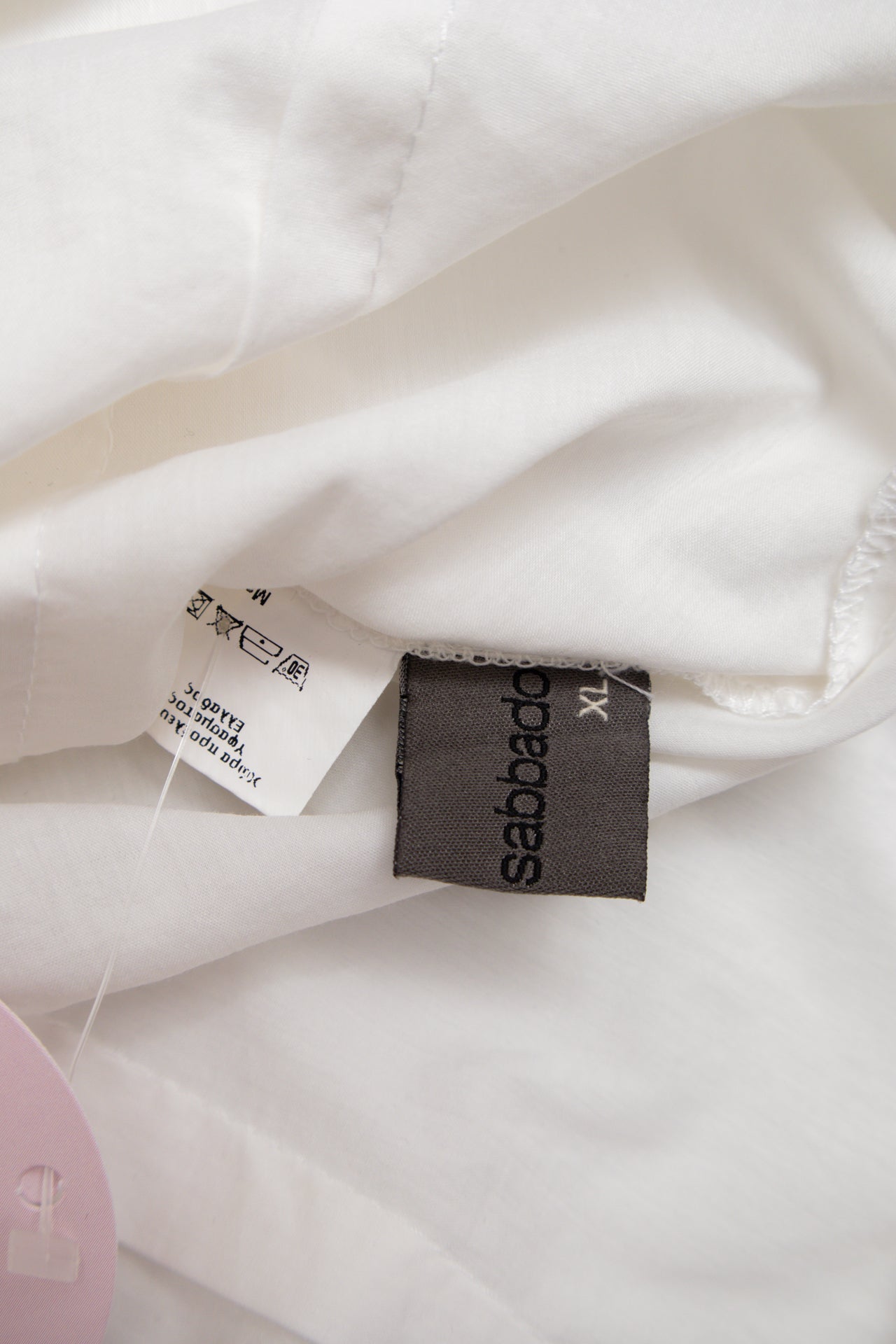 #18 Sabbado white/navy button down shirt | c. 159 | size 14