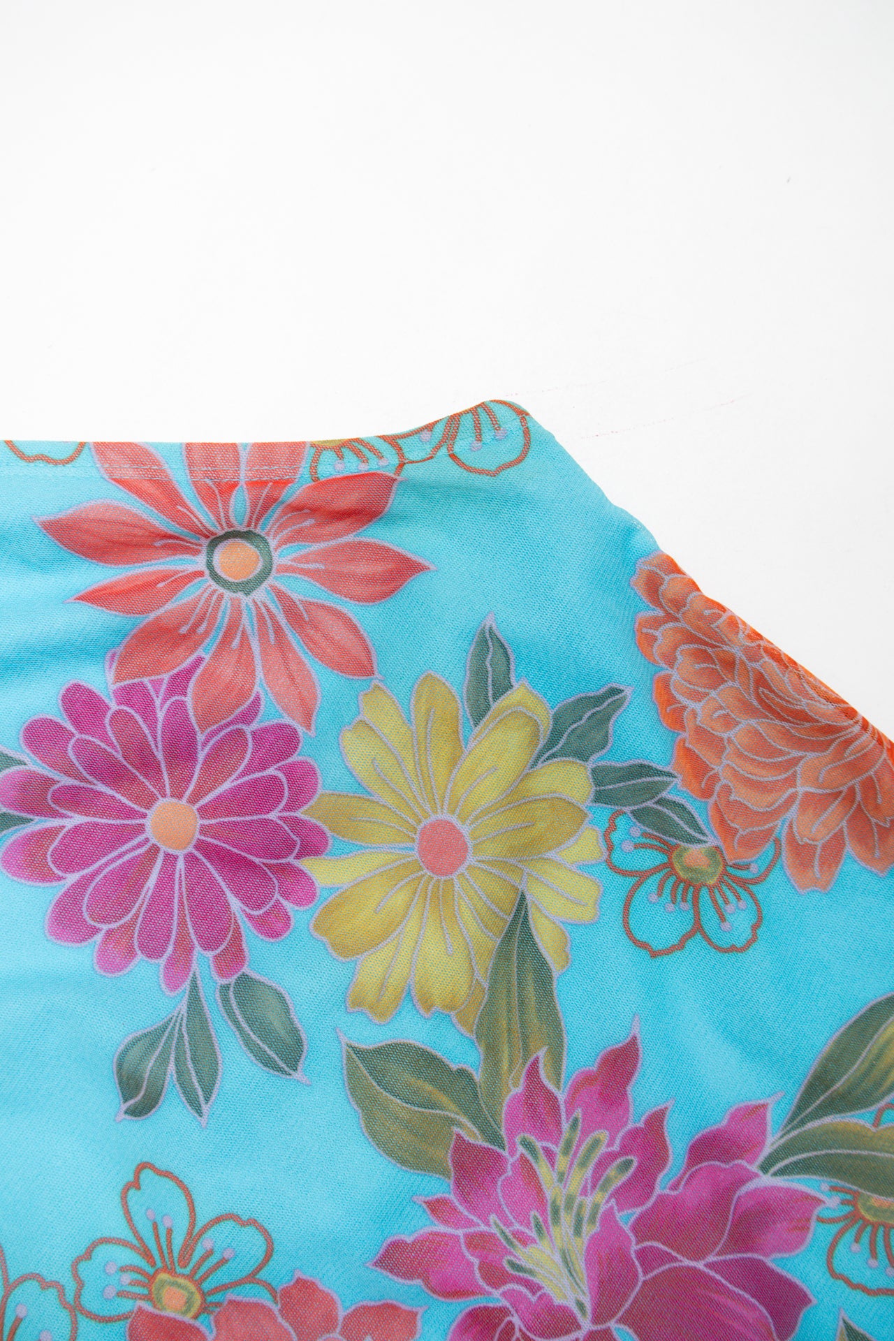 #148 Mesh tropical lined halter midi | Size 10 | C. 152