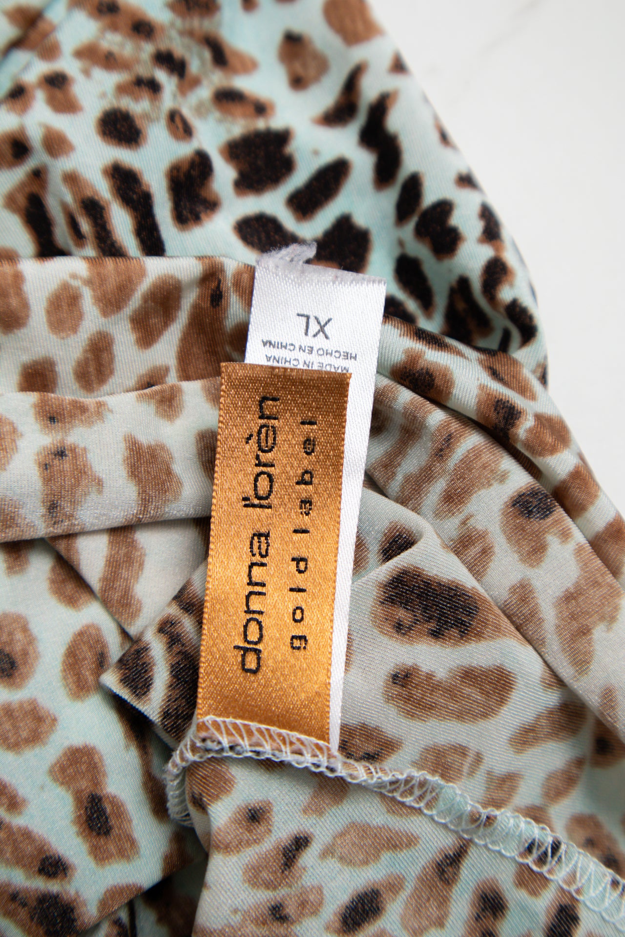 #23 Donna Lòrèn turquoise animal print cami | c. 159 | size 14