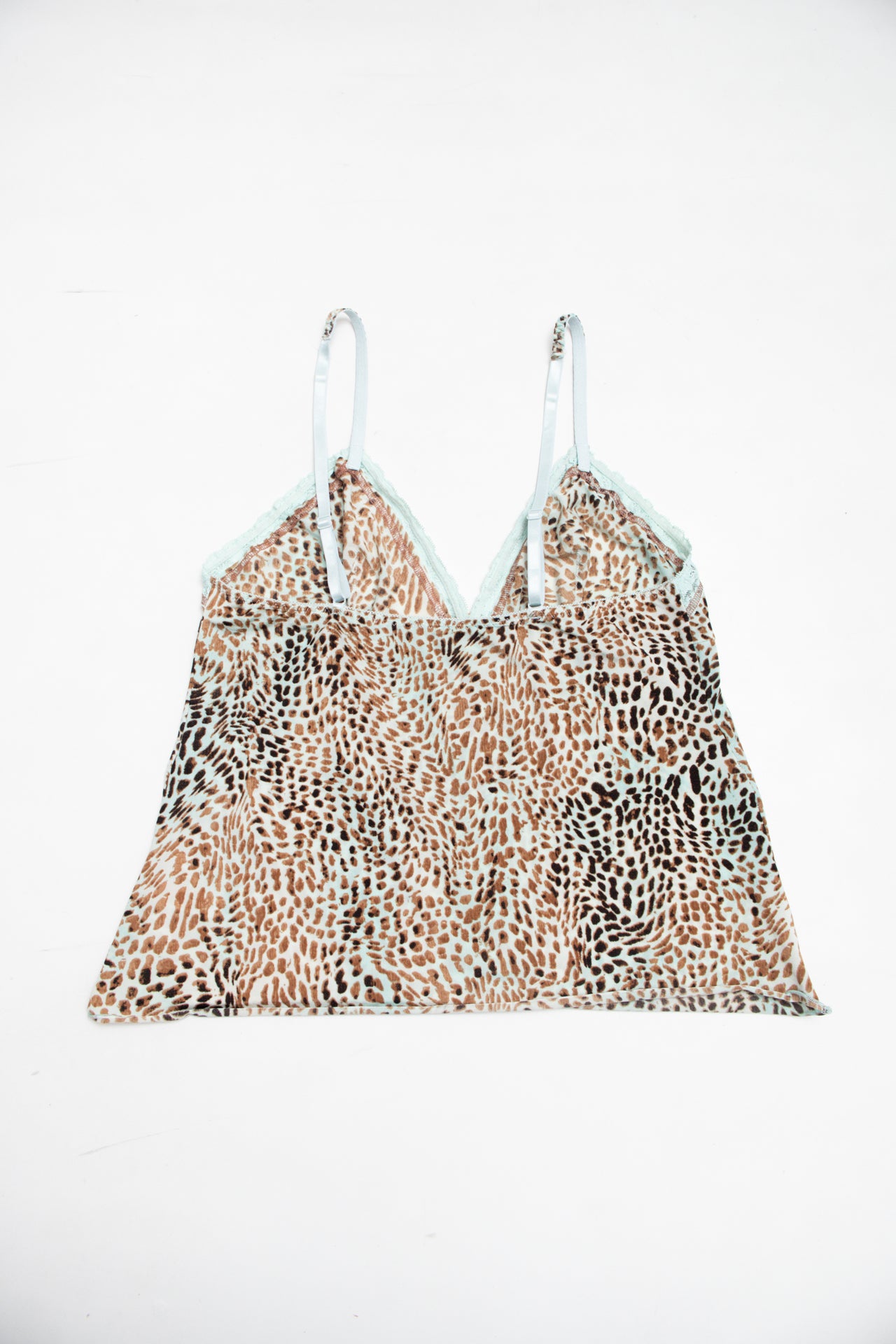 #23 Donna Lòrèn turquoise animal print cami | c. 159 | size 14
