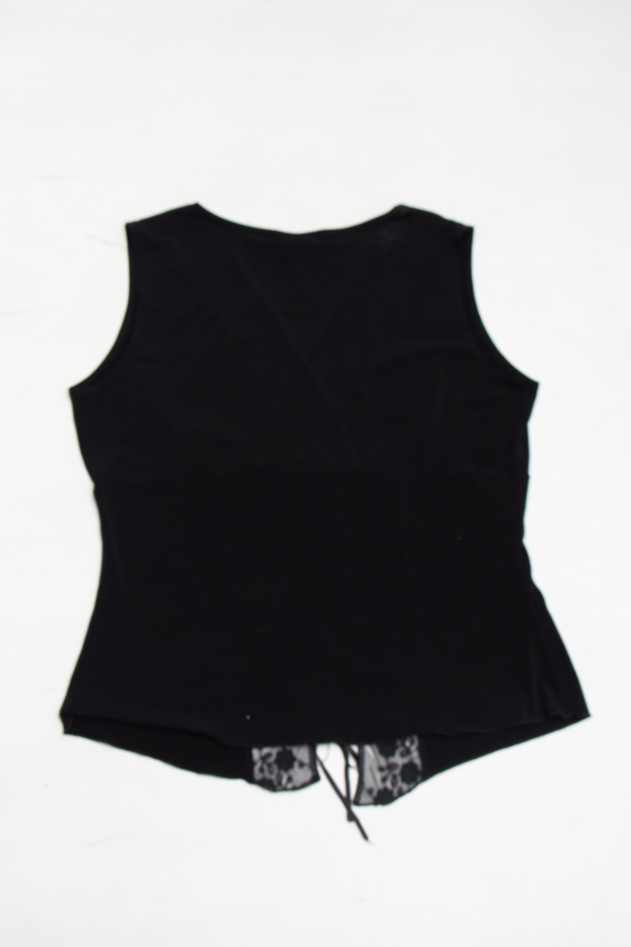#32 U.S.A. M.K.M Designs black w lace top | c. 159 | size 14/16
