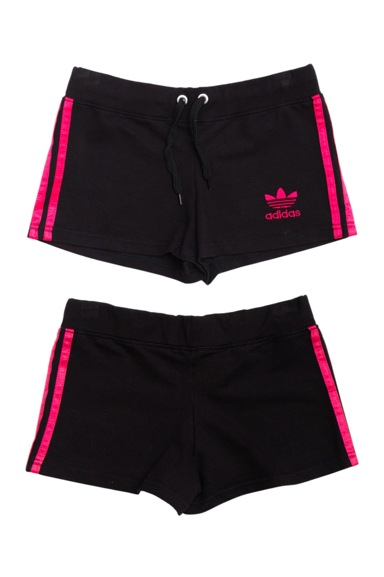 #157 Adidas cotton micro shorts *Black & Pink | Size 8 | C. 152
