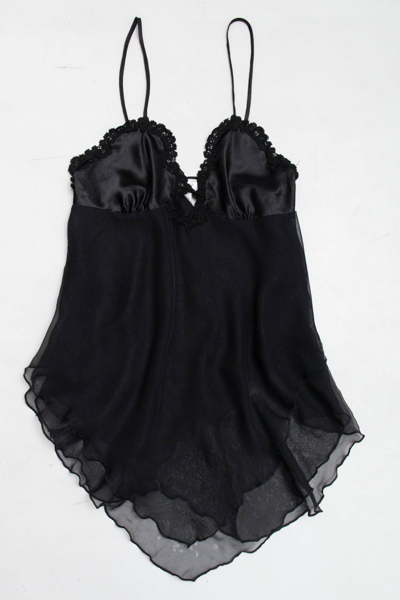 #49 U.S.A. Cinema Etoile black asym cami | c. 159 | size 8