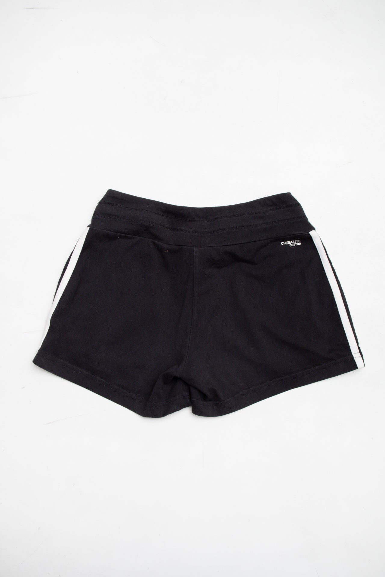 #161 Adidas Black (White Stripe) Mini Shorts | Size 6 | C. 152