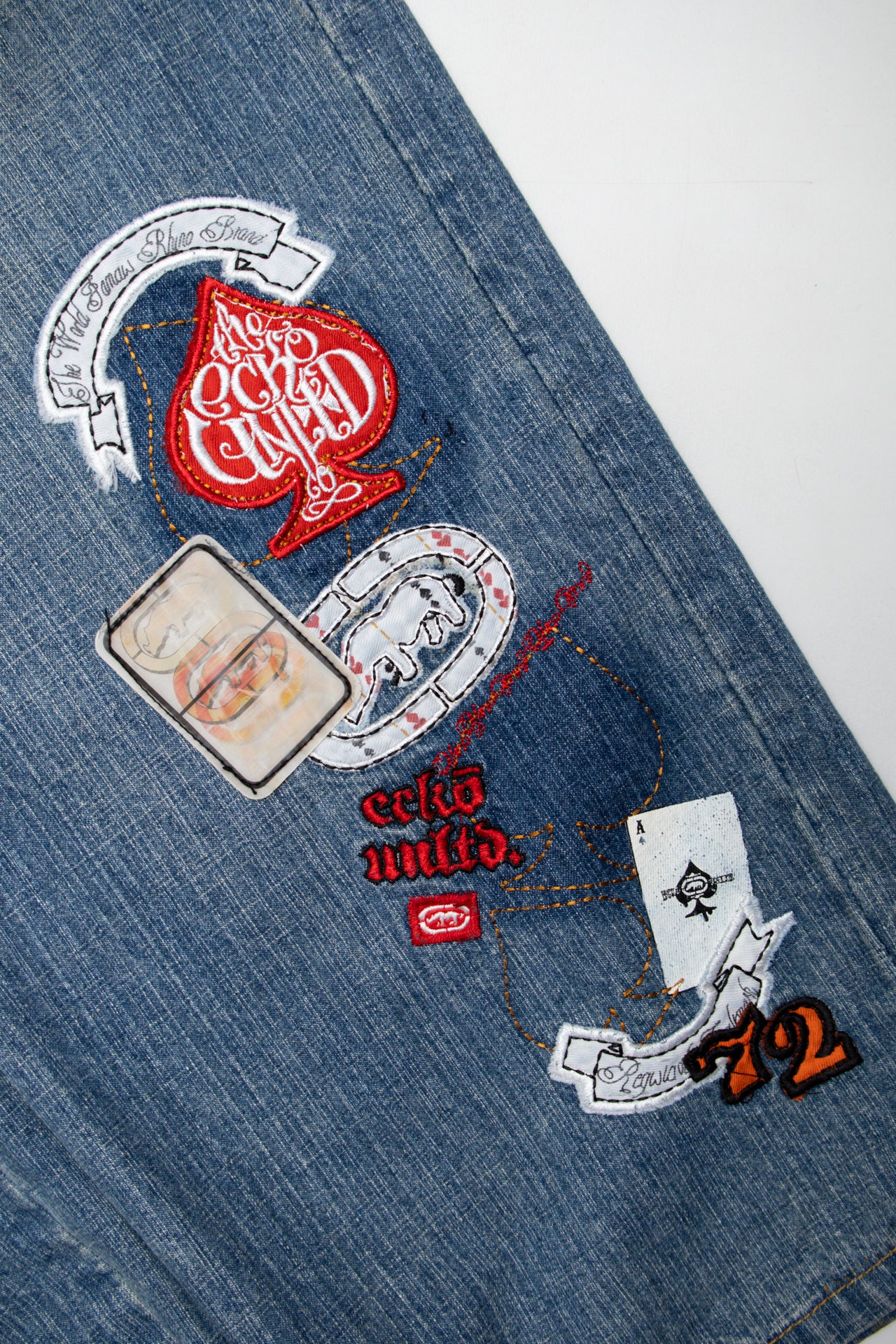 #166 Ecko baggy jeans w patchwork detail | Size 12 | C. 152