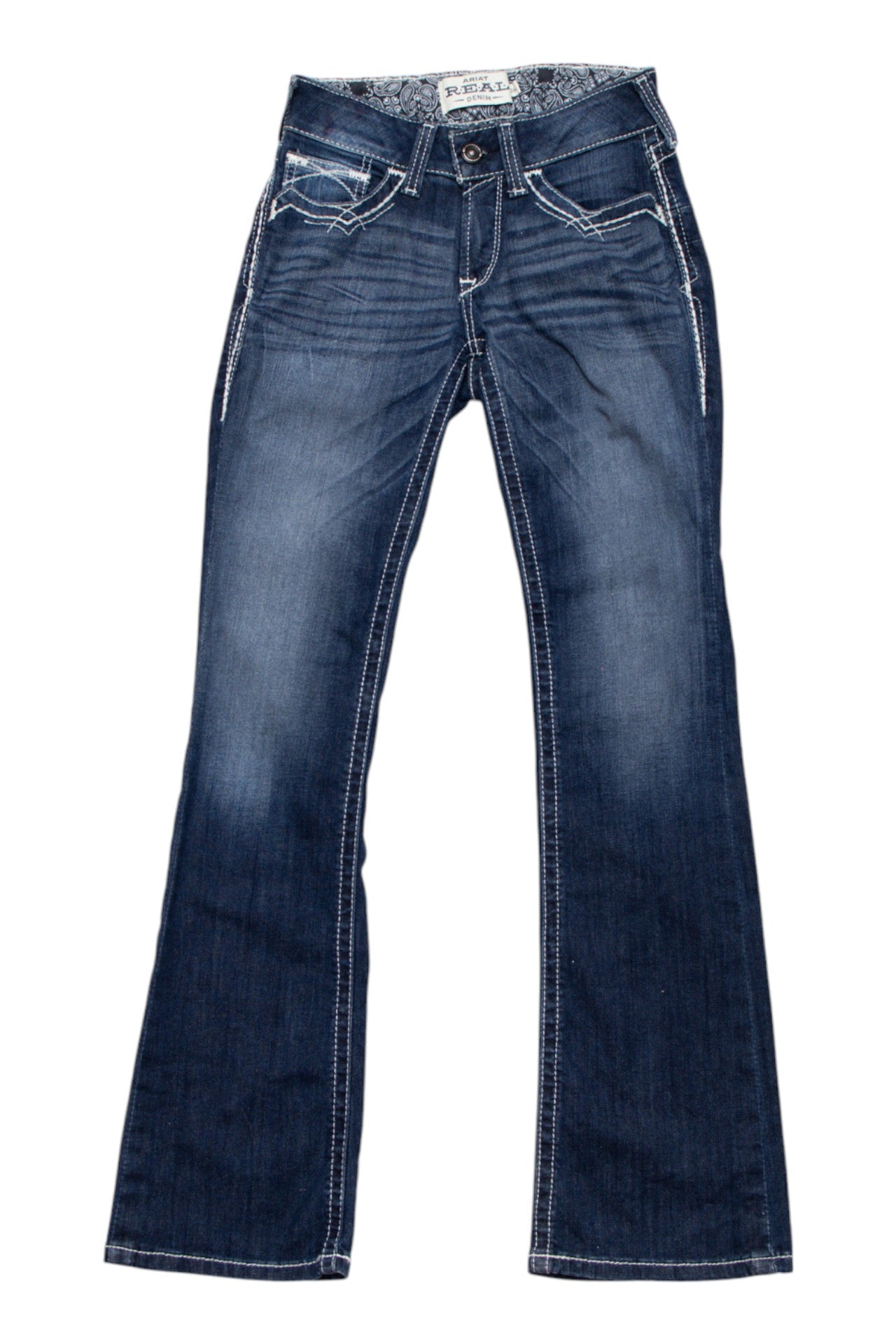#170 Ariat low-rise contrast stitch bootcut jeans | Size 6 | C. 152