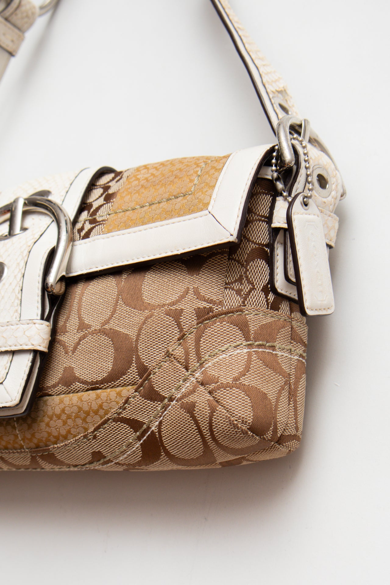 #212 Classic coach monogram buckle mini bag | C. 152
