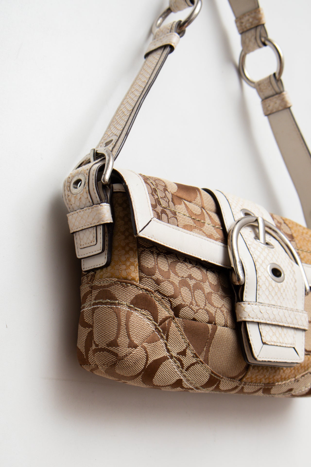 #212 Classic coach monogram buckle mini bag | C. 152