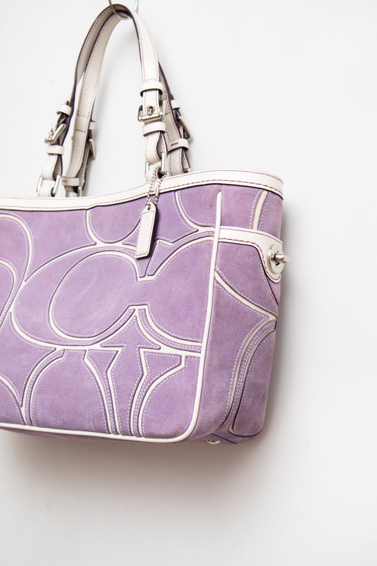 #213 Coach Lilac suede mini tote | C. 152