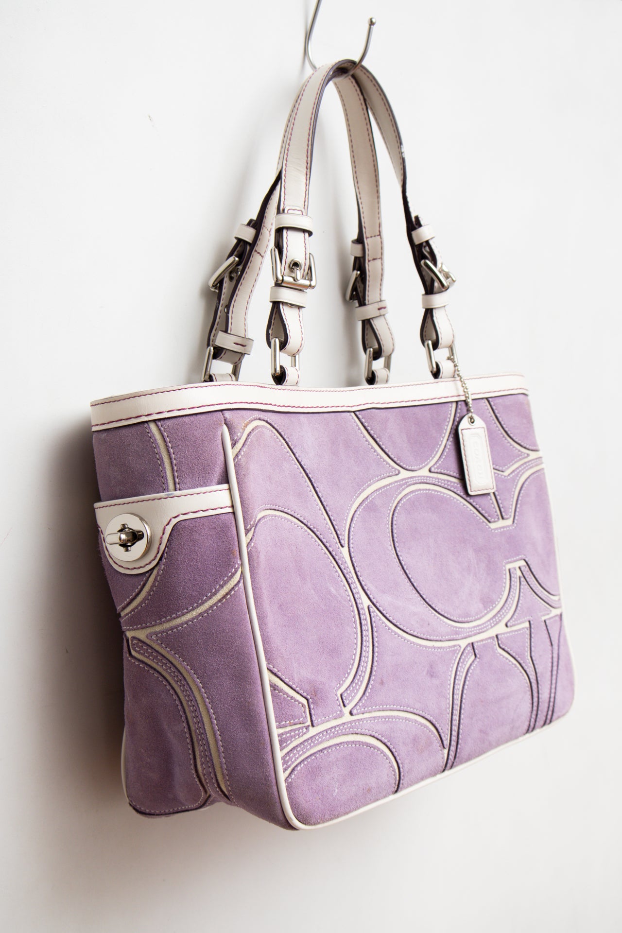 #213 Coach Lilac suede mini tote | C. 152