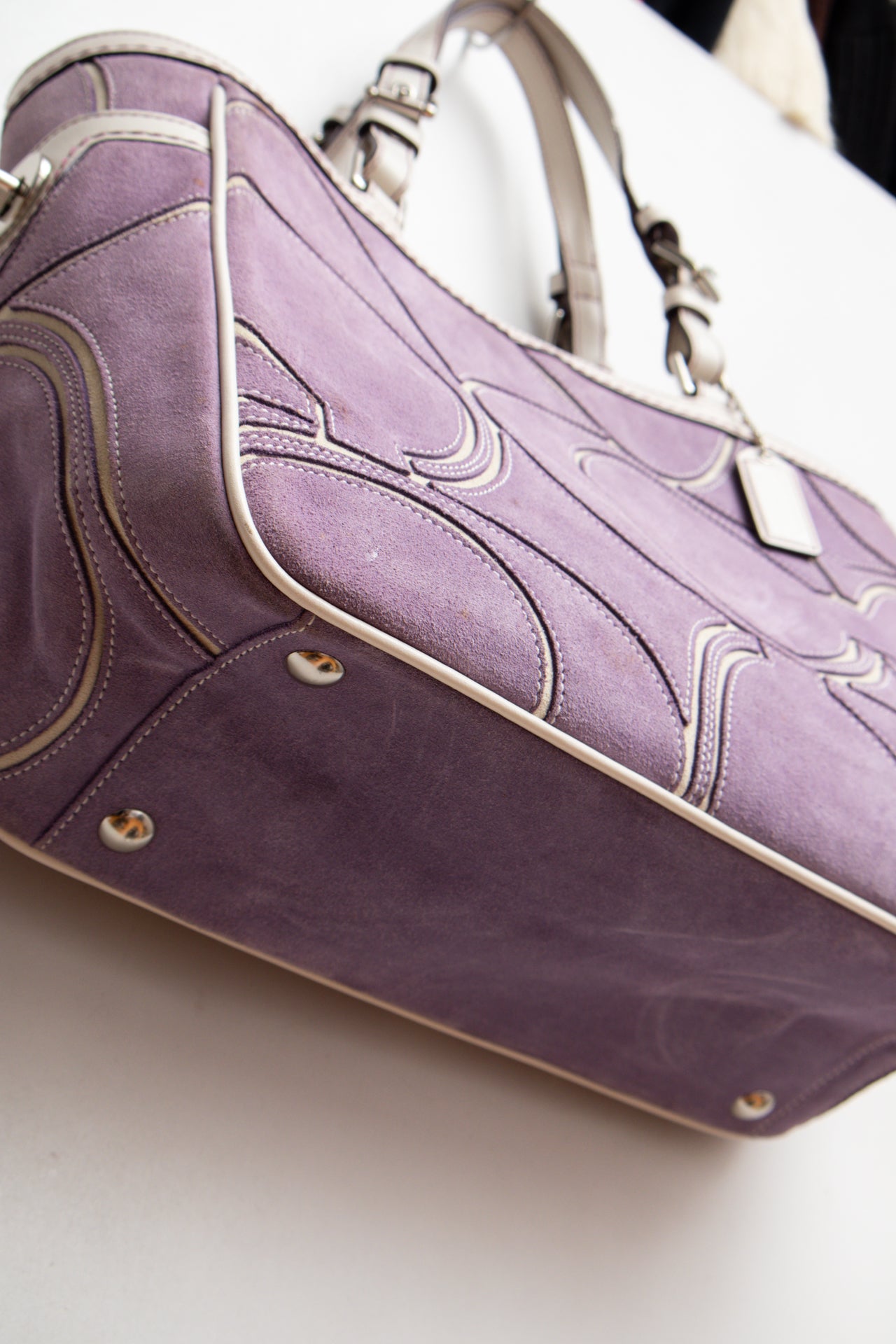 #213 Coach Lilac suede mini tote | C. 152