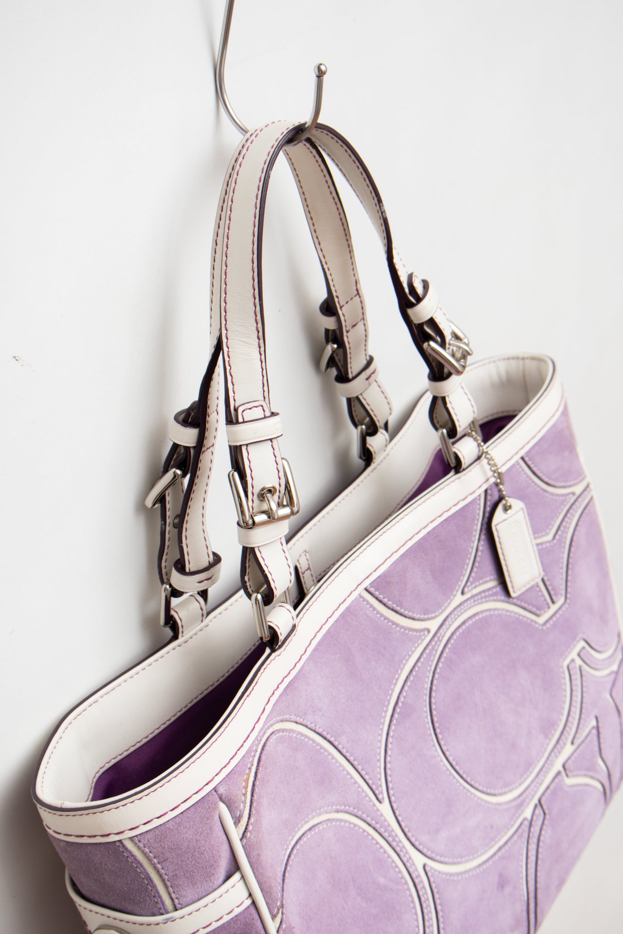 #213 Coach Lilac suede mini tote | C. 152