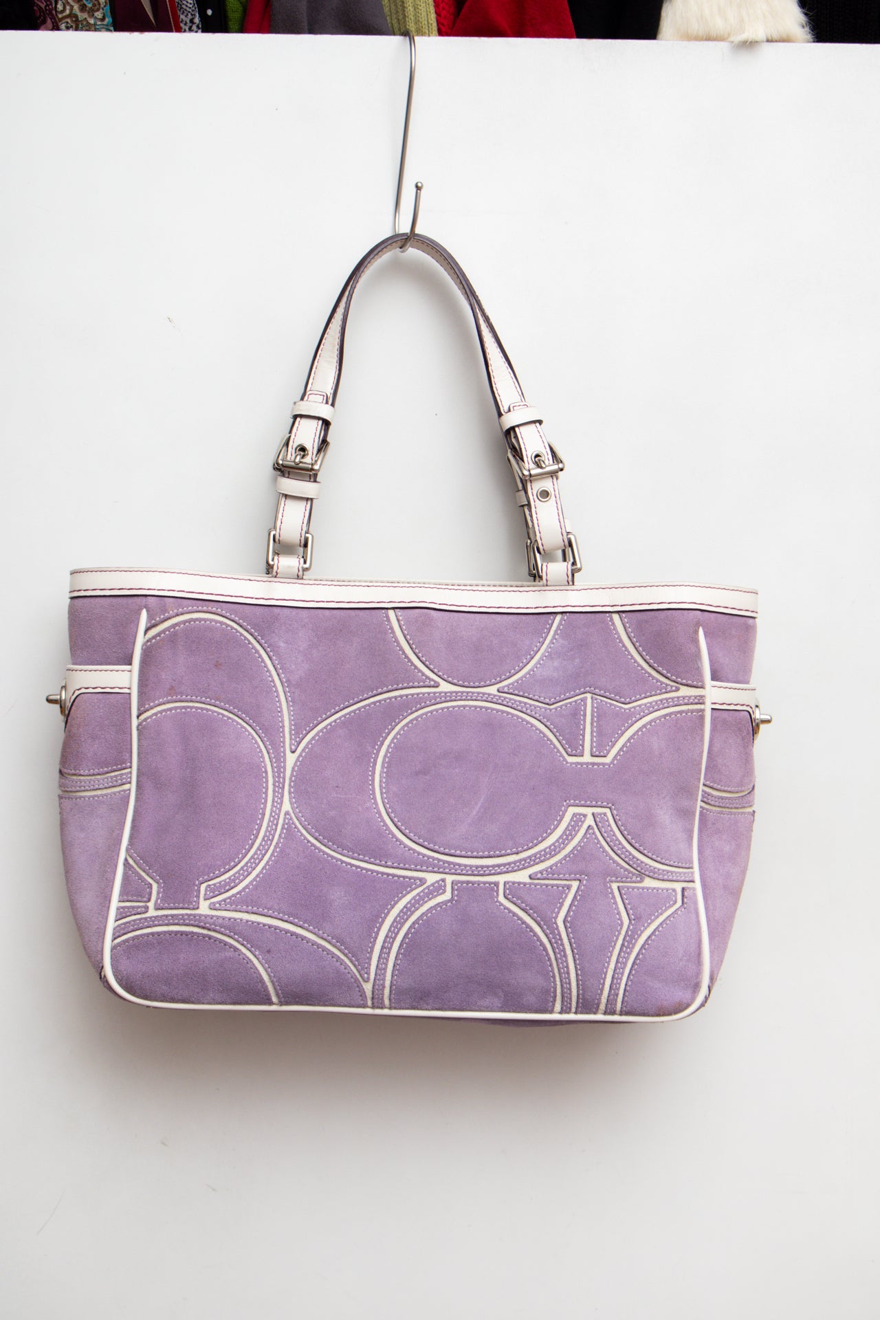 #213 Coach Lilac suede mini tote | C. 152