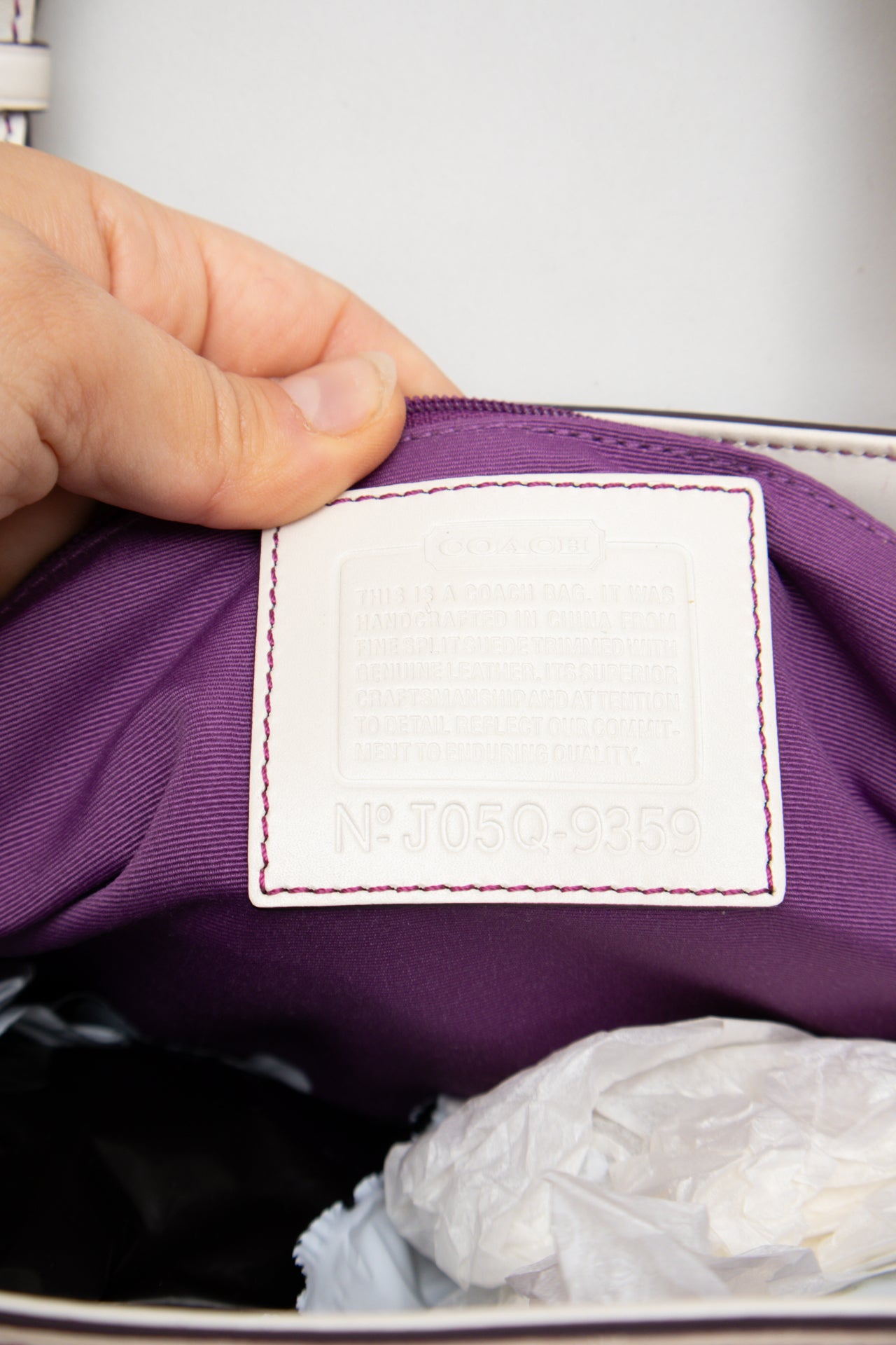 #213 Coach Lilac suede mini tote | C. 152