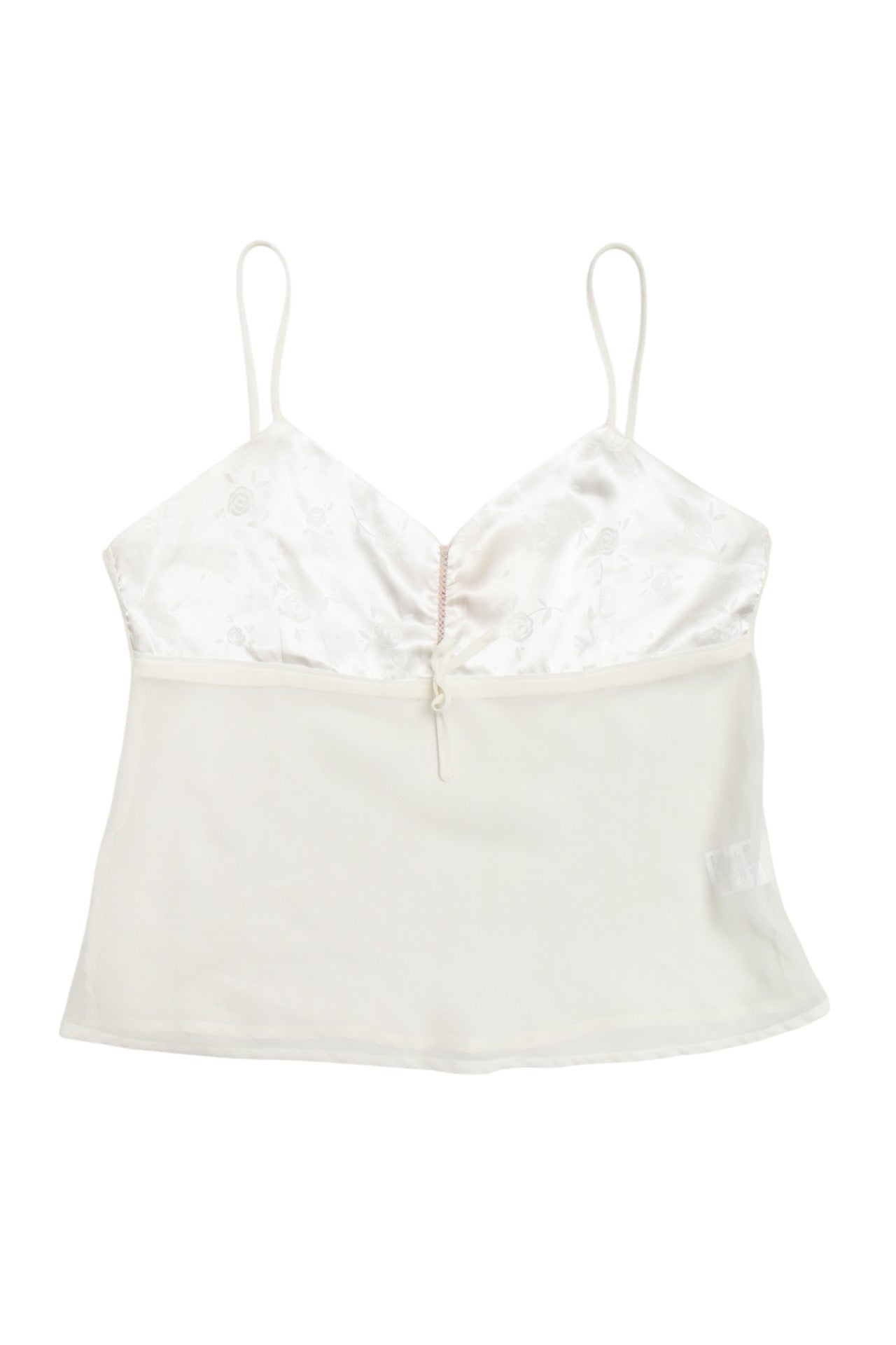 #100 Melissa Brown satin & mesh cami | c. 159 | size 8/10