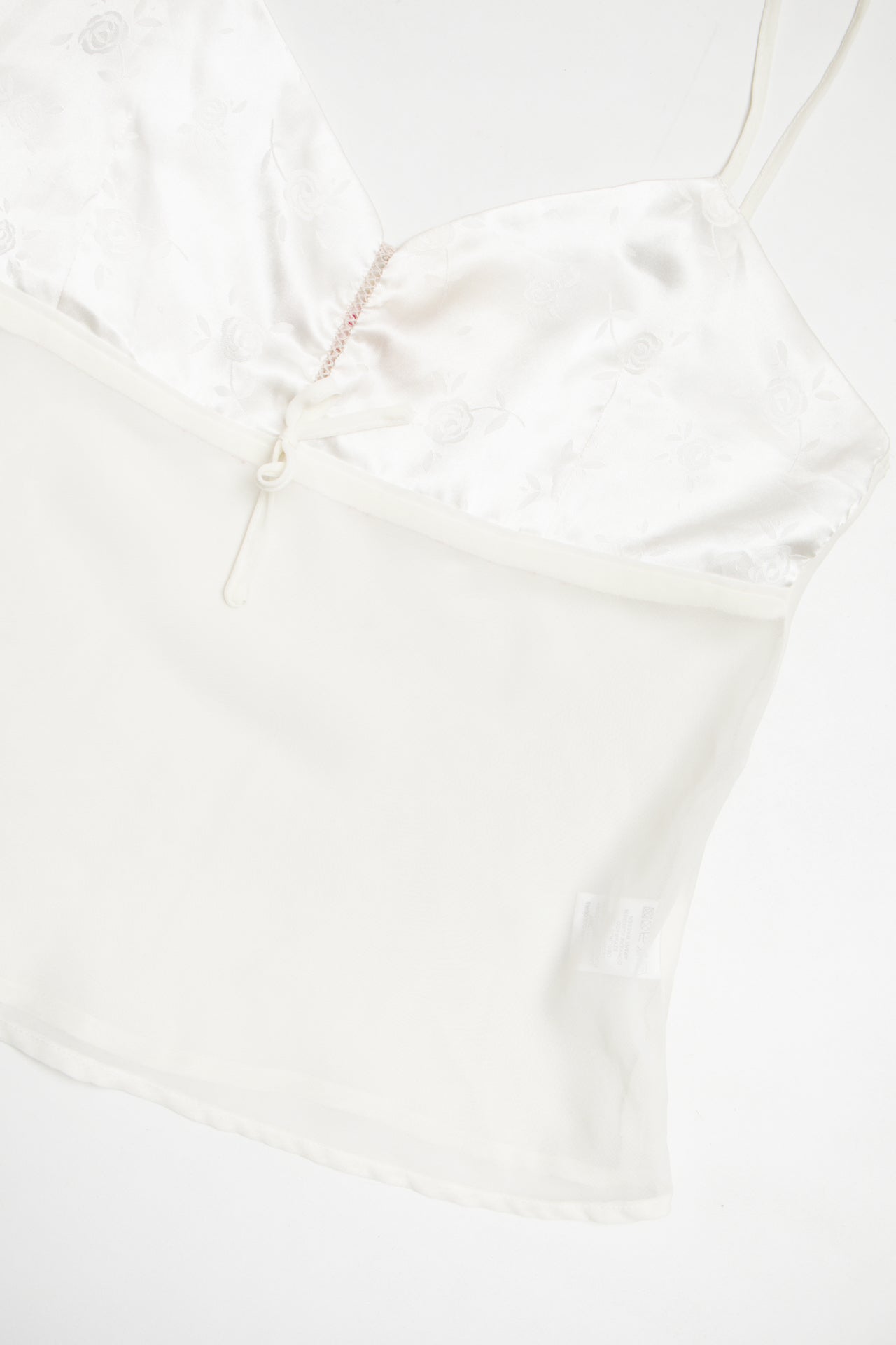 #100 Melissa Brown satin & mesh cami | c. 159 | size 8/10