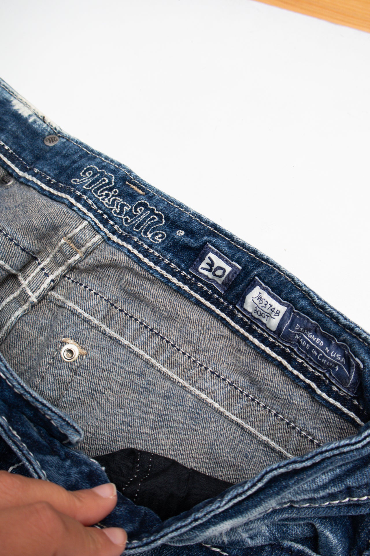 #175 Y2K Miss Me embellished boot-cut jeans | Size 10 | C. 152