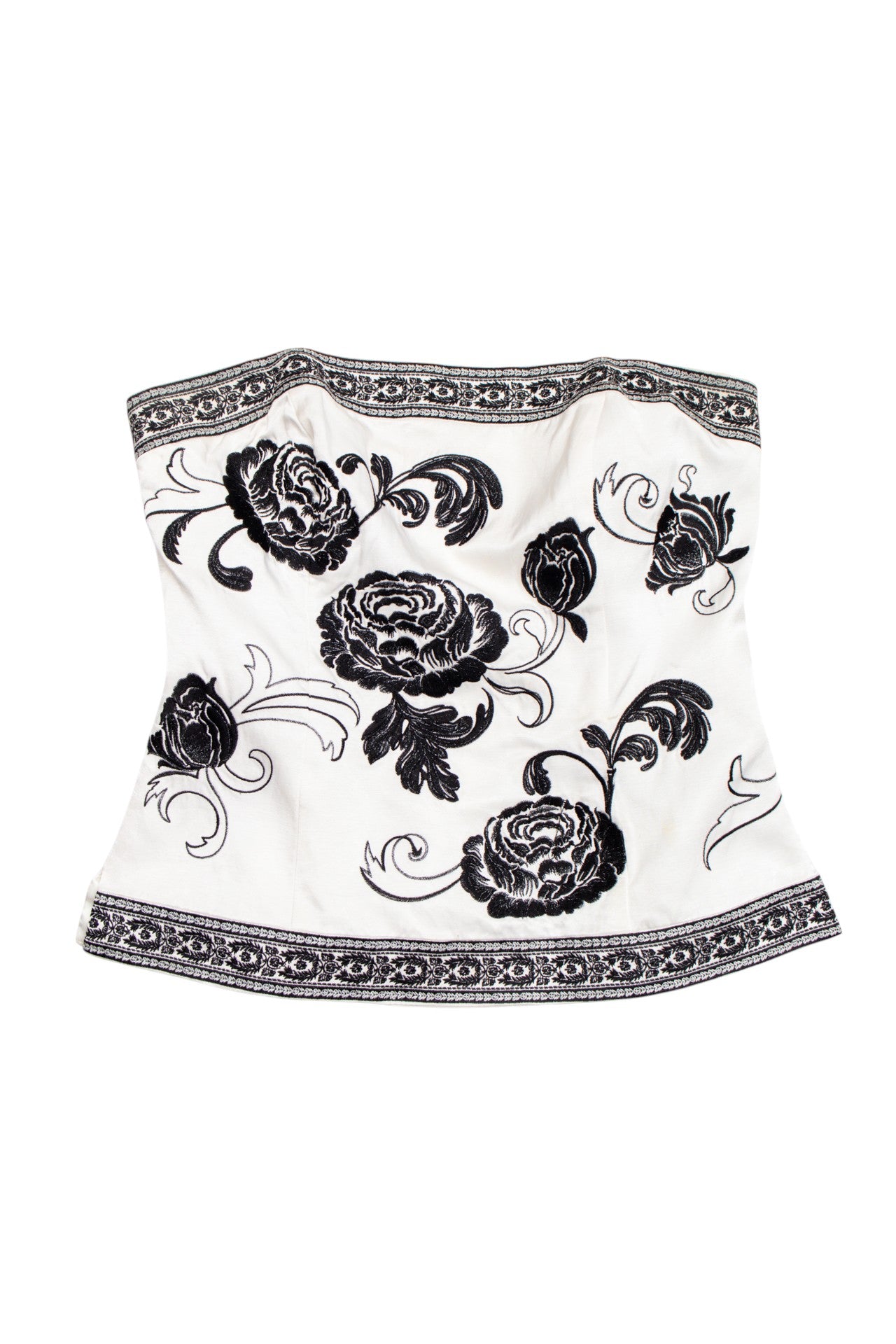 #116 Embroidered floral corset top | c. 159 | size 8