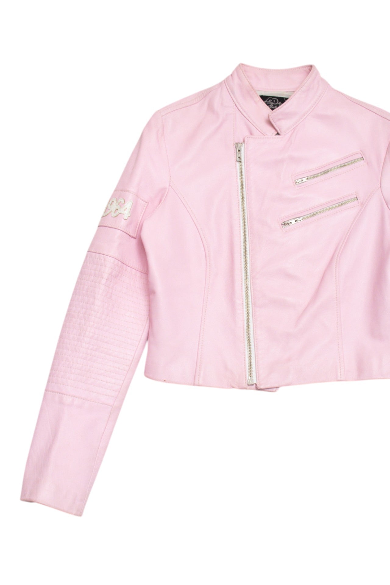 #117 Authentic Leather pink jacket | c. 159 | size 8