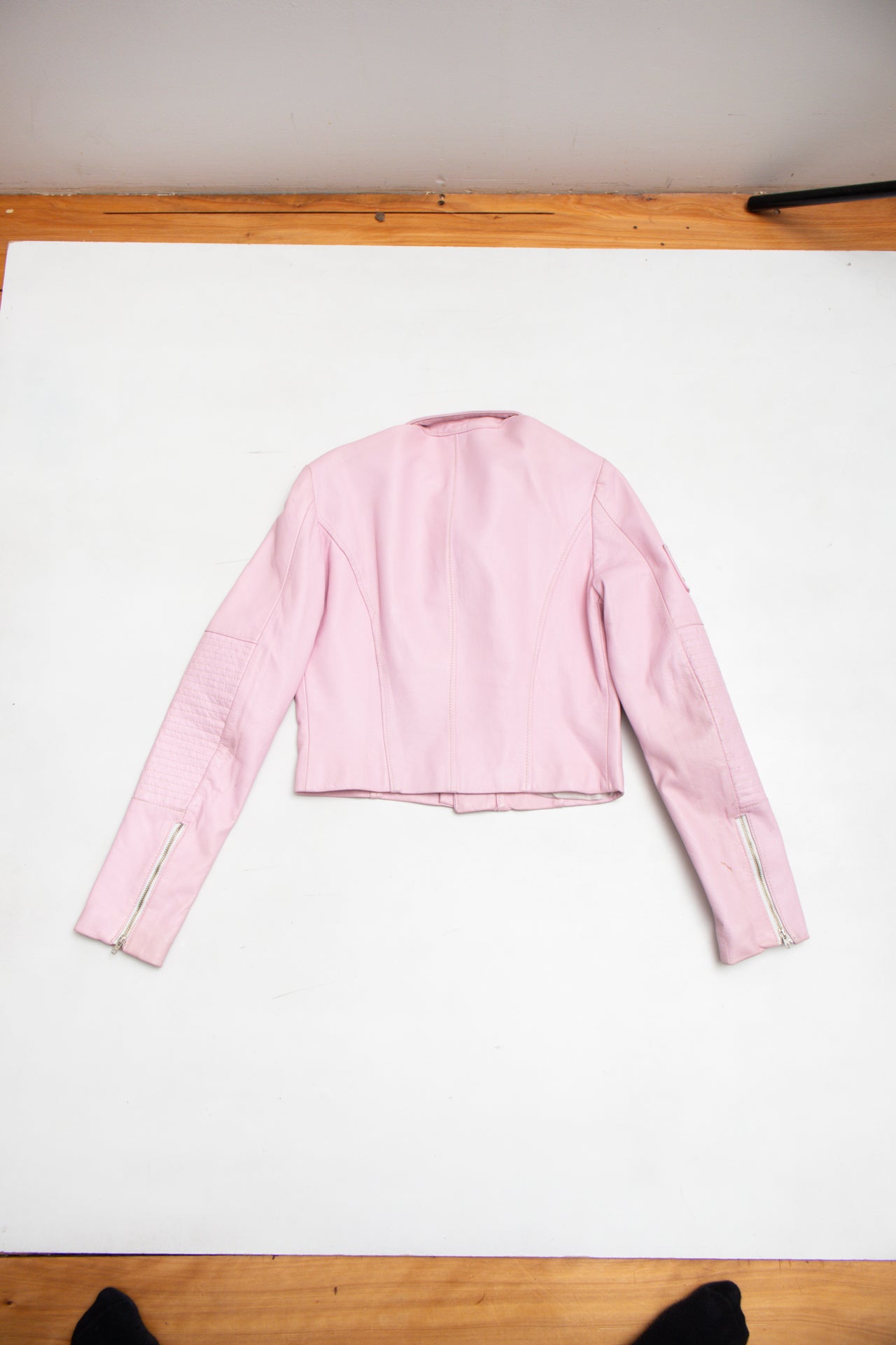 #117 Authentic Leather pink jacket | c. 159 | size 8