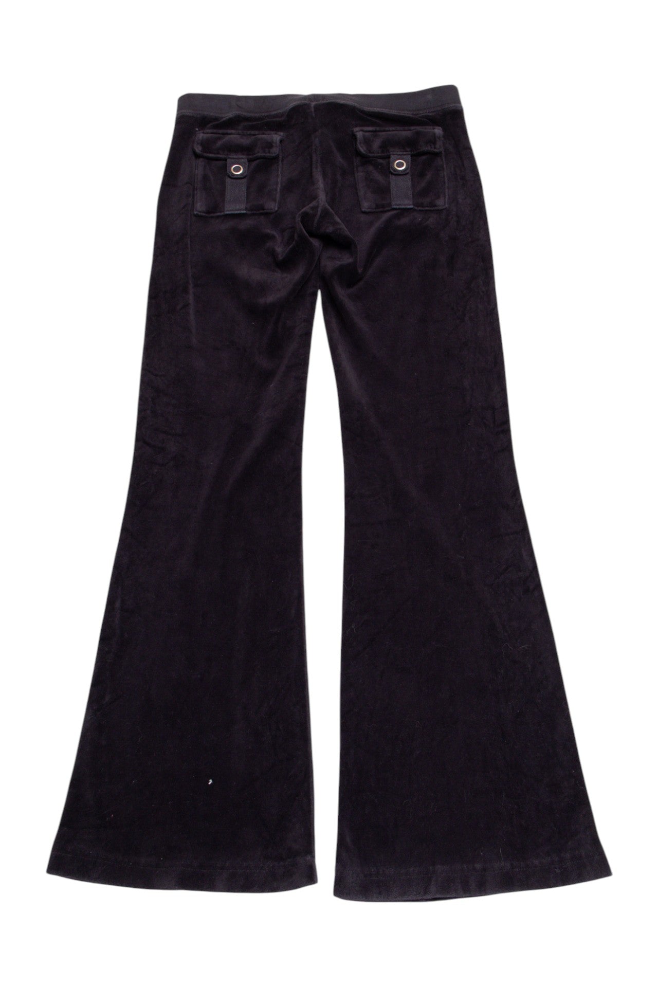 #181 USA Y2K Juicy Couture velour back pocket flares | Size 6/8 | C. 152