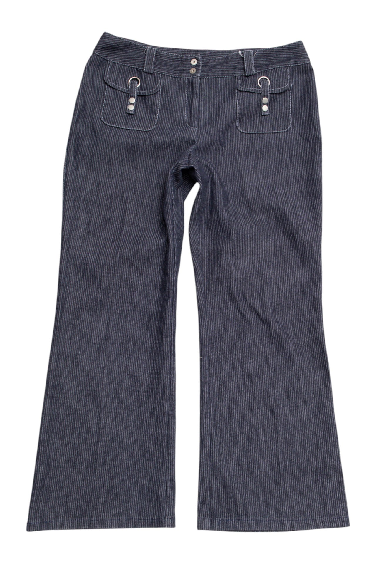 #184 Pinstripe flared jeans | Size 12 | C. 152