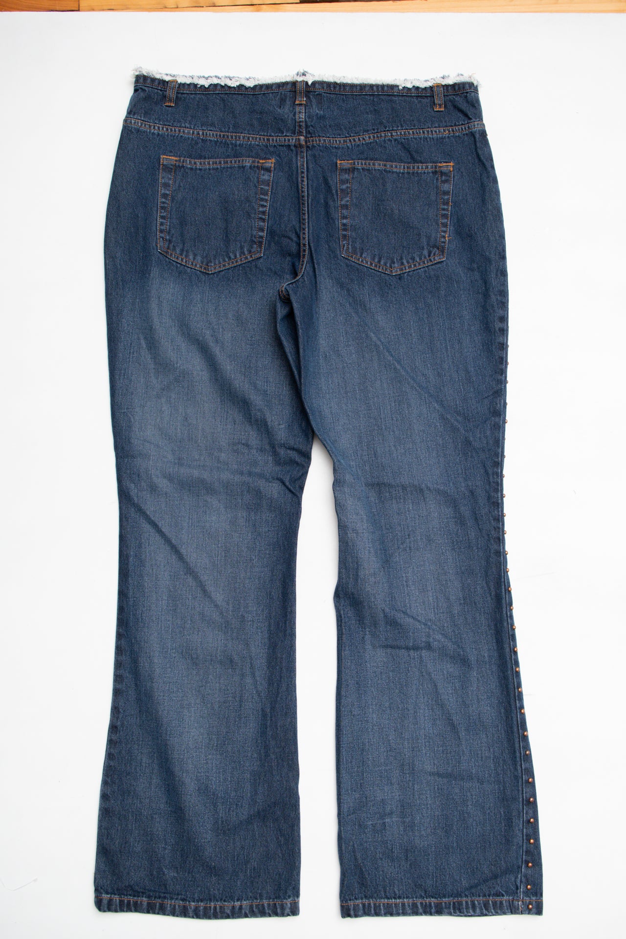 #186 Route 66 studded flared jeans | Size 16 | C. 152