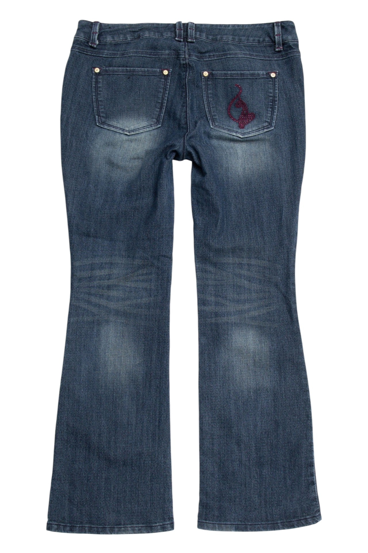 #188 Baby Phat purple diamante logo flared jeans | Size 18 | C. 152
