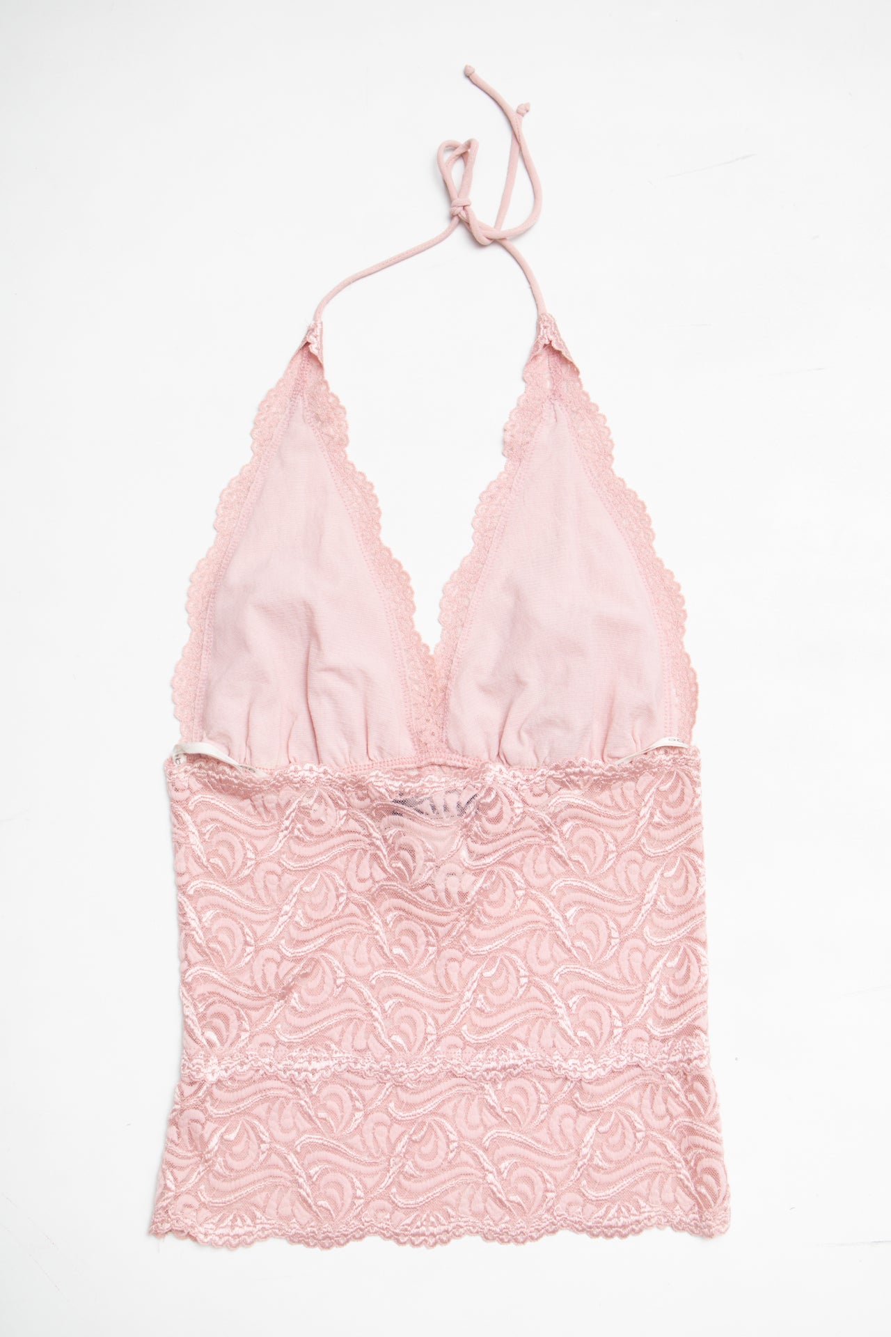 #190 USA Bebe pink lace halter | Size 8 | C. 152