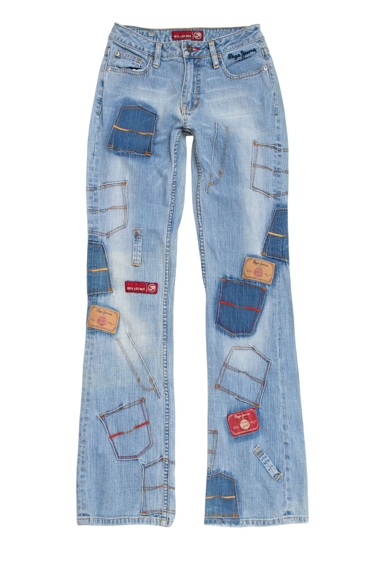 #132 PEPE patchwork straight cut jeans | c. 159 | size 6