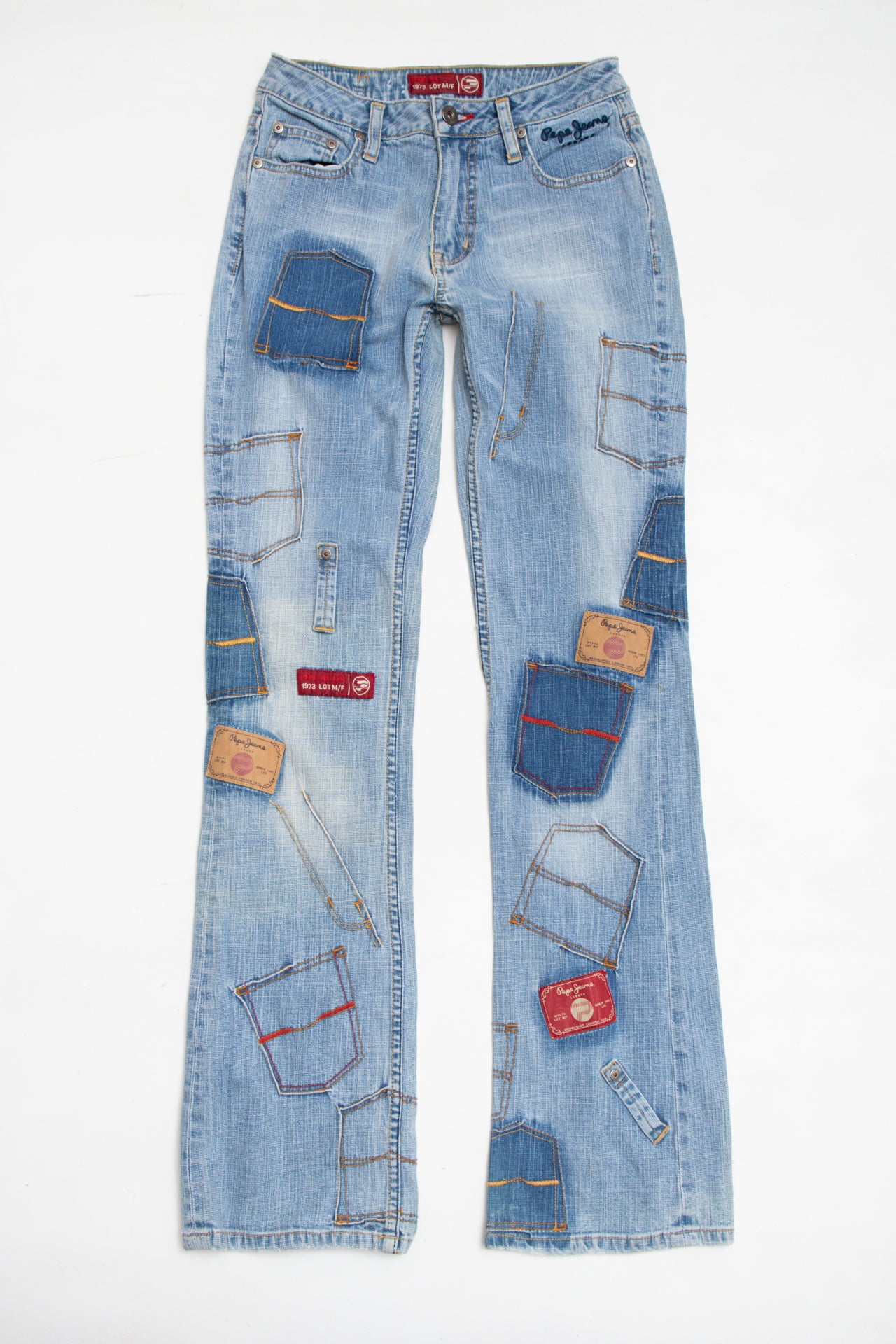 #132 PEPE patchwork straight cut jeans | c. 159 | size 6