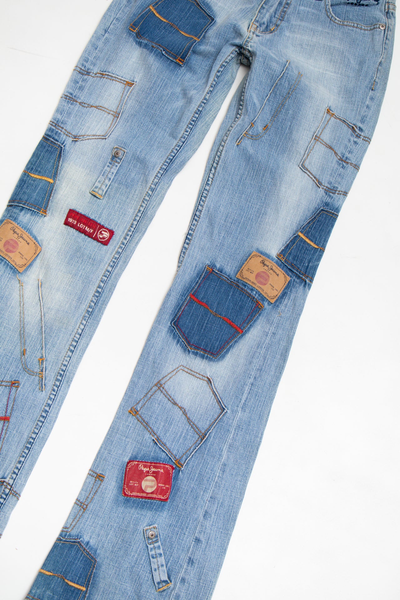 #132 PEPE patchwork straight cut jeans | c. 159 | size 6