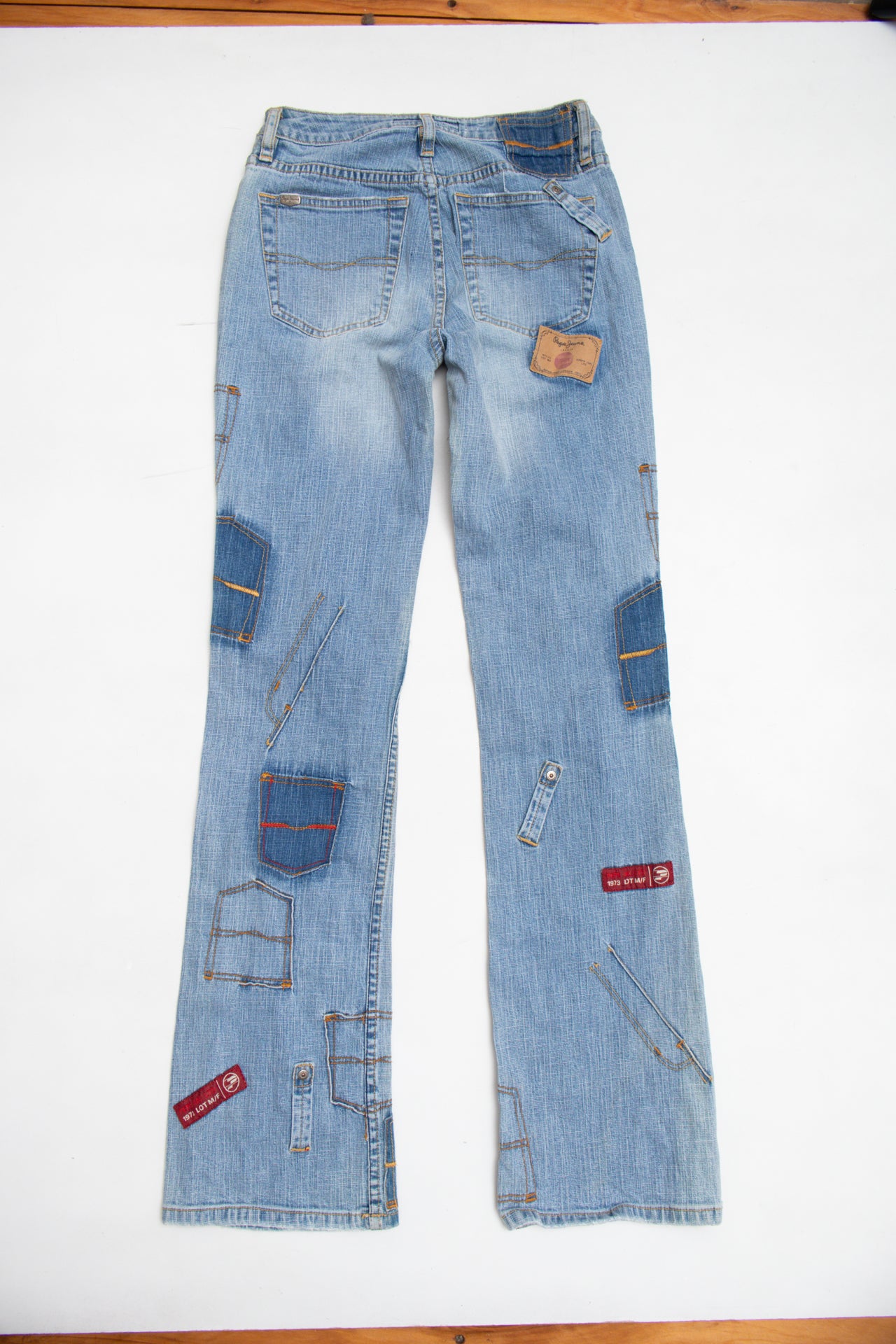 #132 PEPE patchwork straight cut jeans | c. 159 | size 6