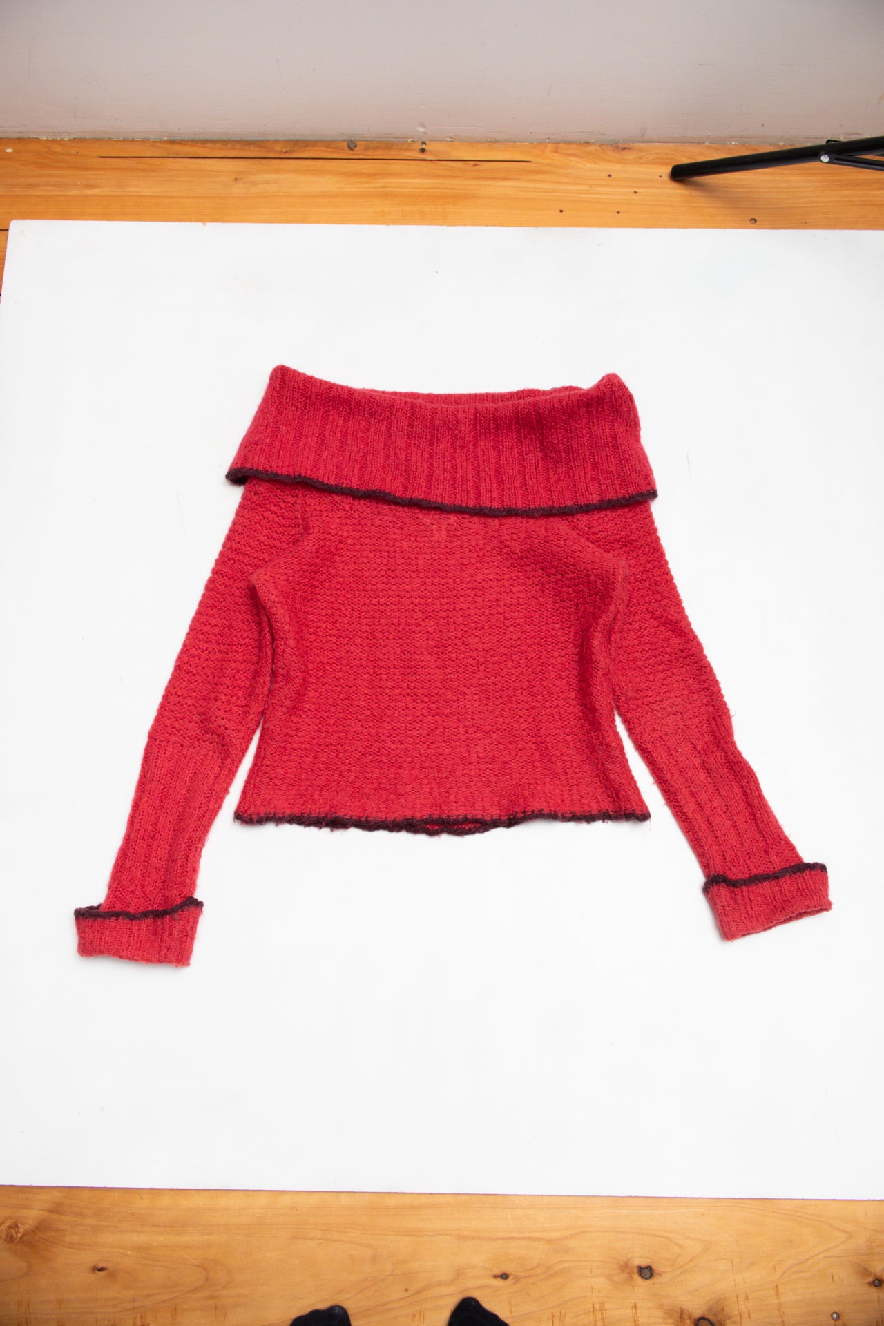 #157 Mng mohair off shoulder jumper | c. 159 | size 12