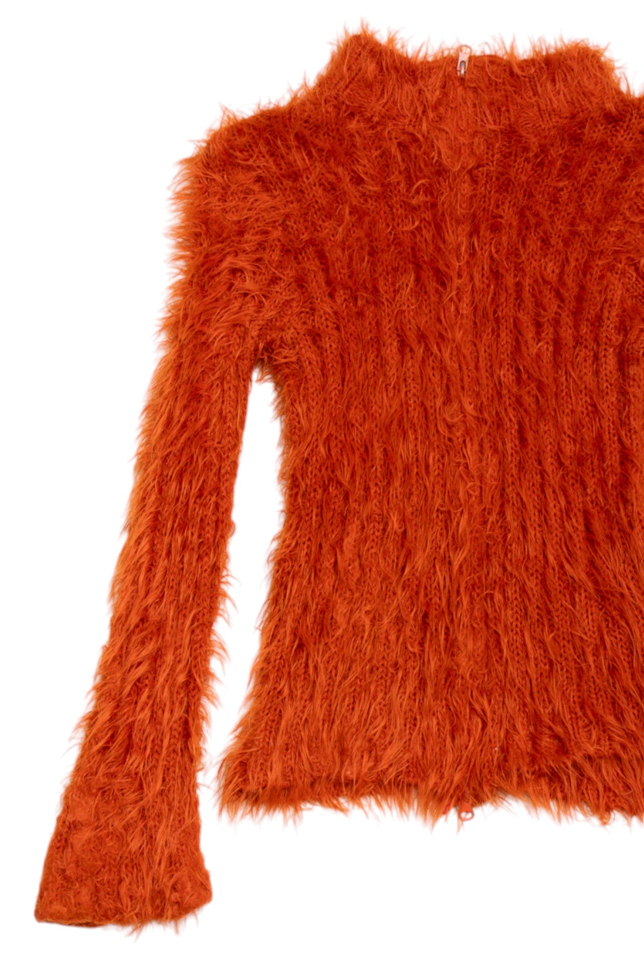 #161 Italian wool blend fluffy zip up | c. 159 | size 8