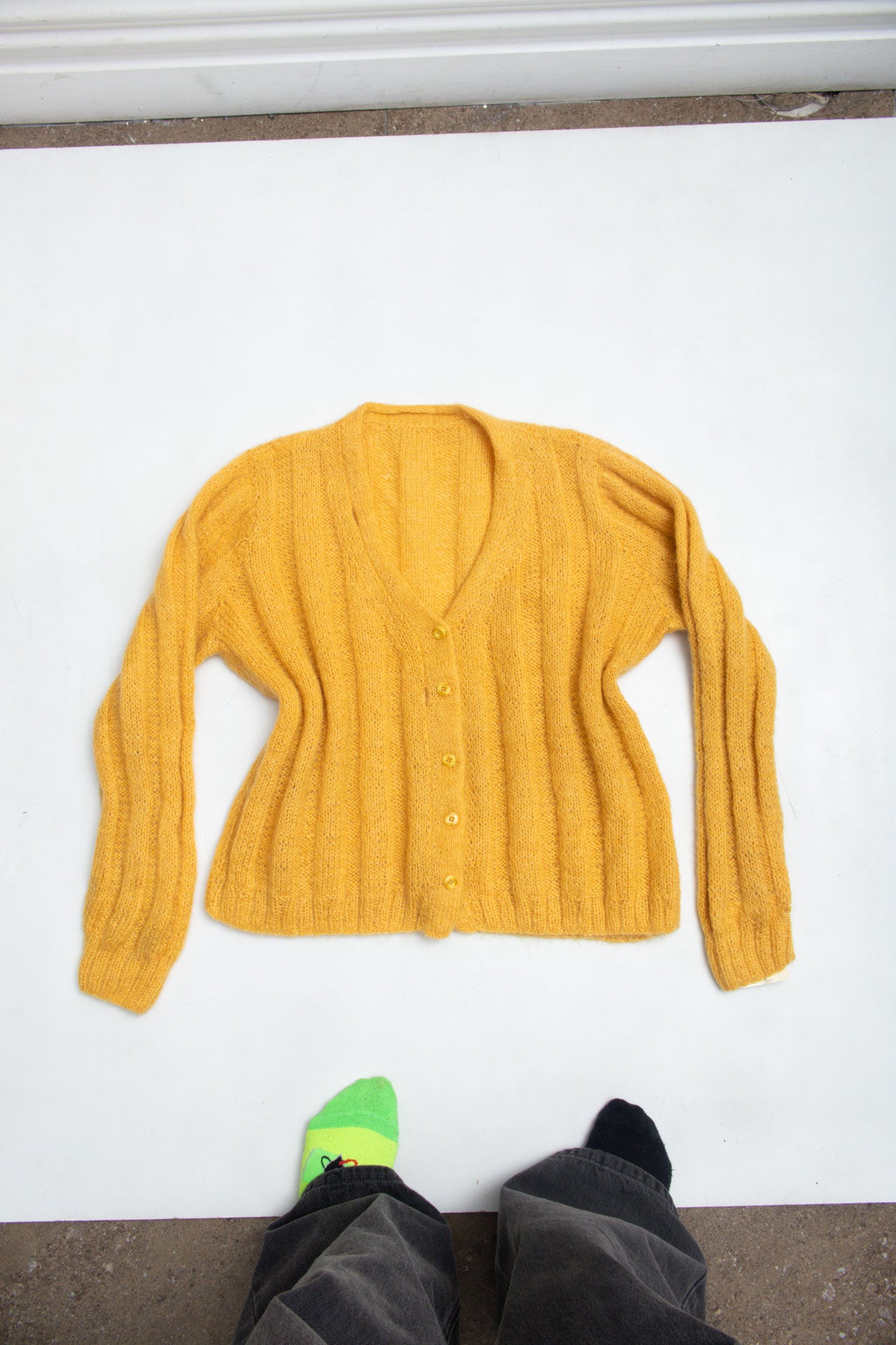 #49 Mustard Knit Cardigan | Garden Fairy | Size 12