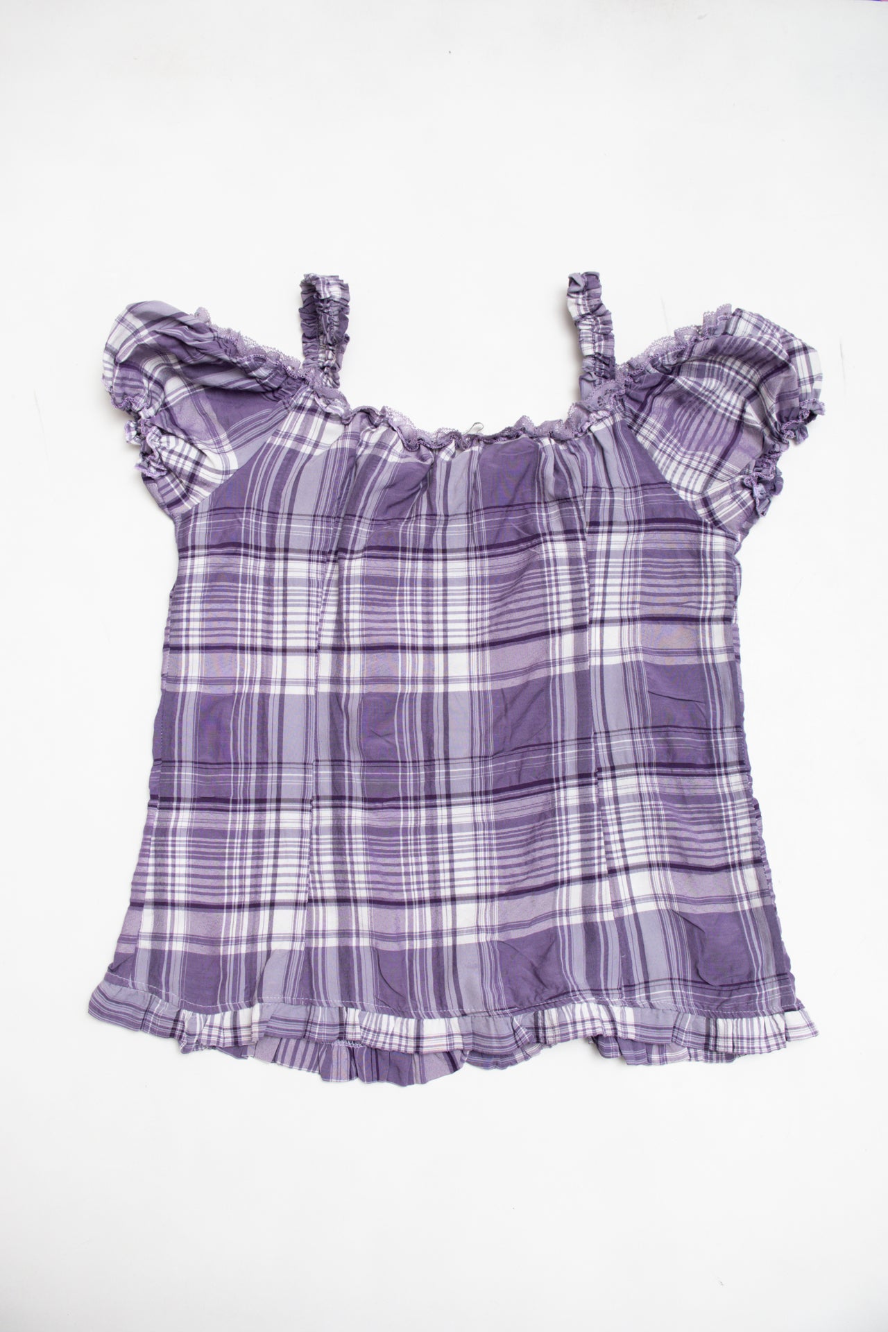 #185 Xanaka plaid cottage core top | c. 159 | size 12