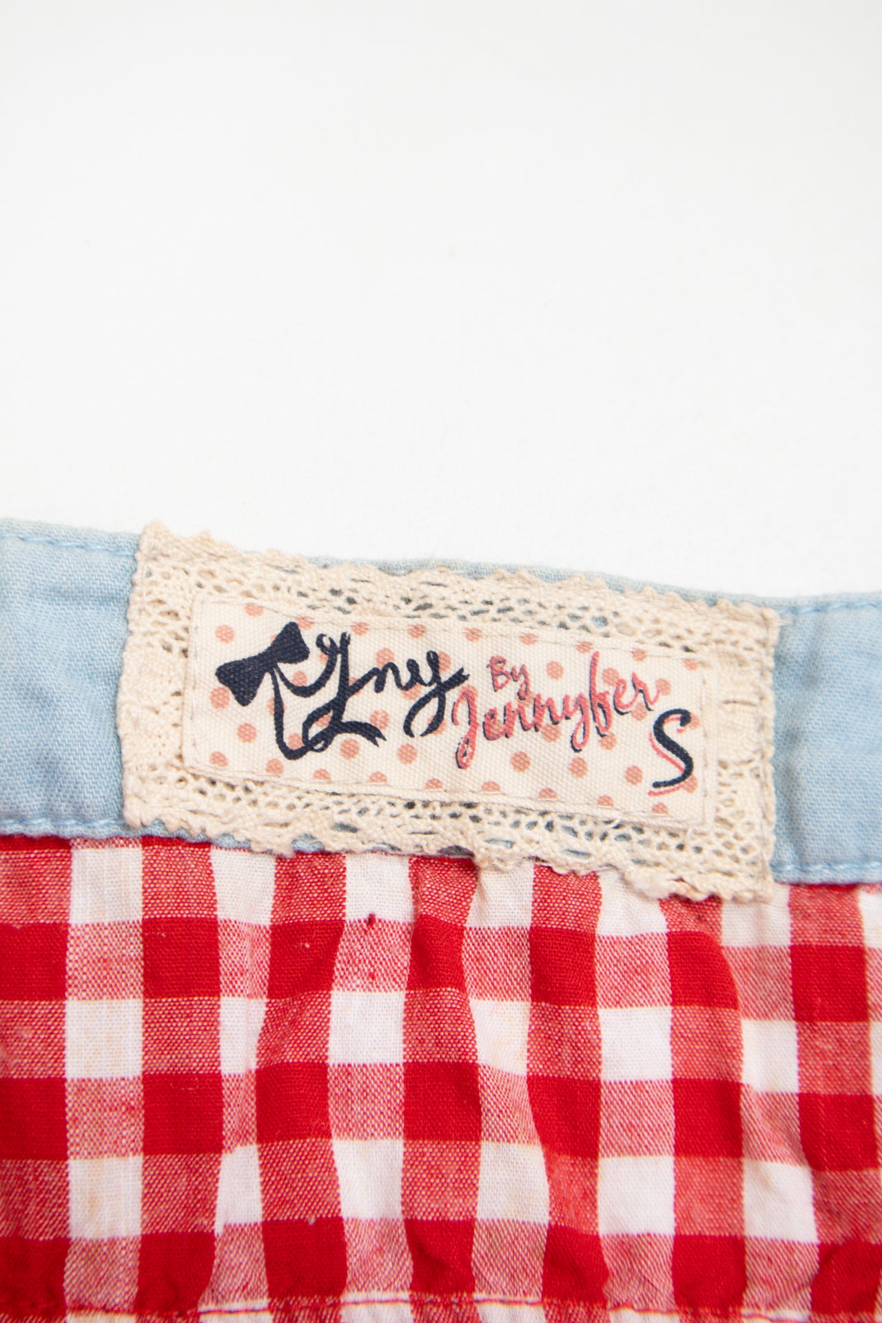#194 Gingham blue/red cami | c. 159 | size 8