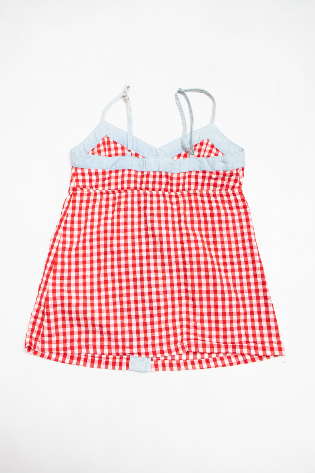 #194 Gingham blue/red cami | c. 159 | size 8