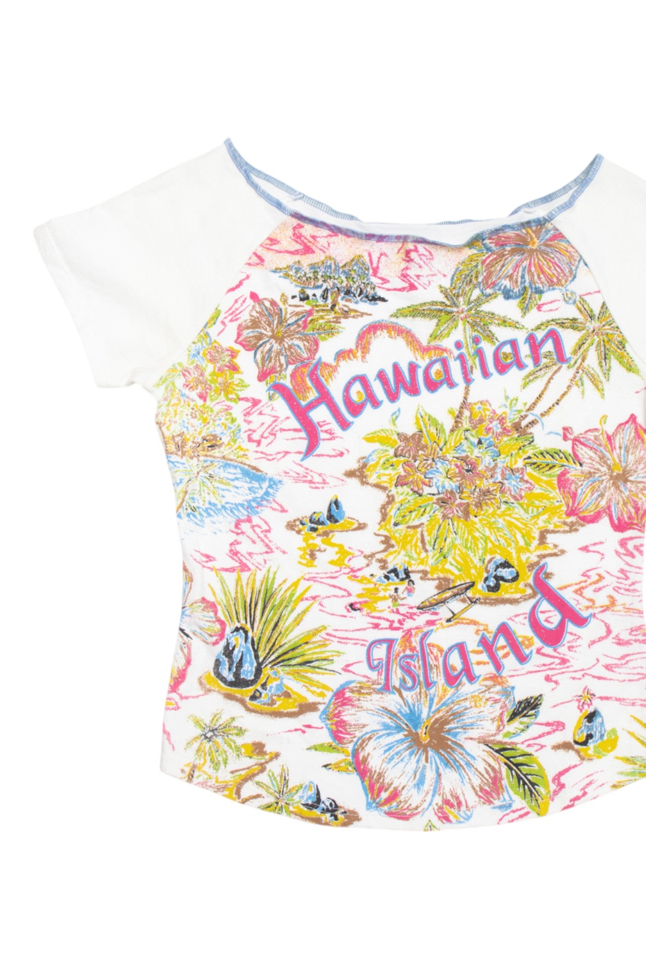#236 Hawaiian glitter graphic tee | c. 159 | size 8