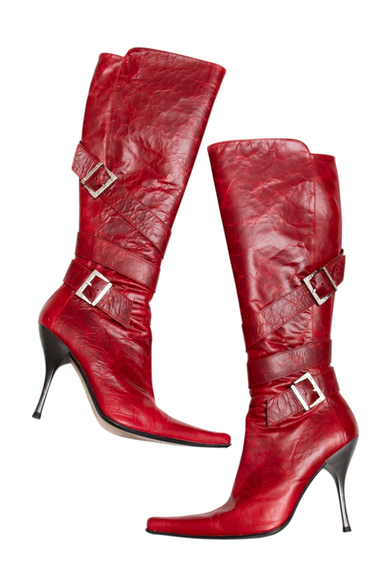 #245 FLUXA red high heel boots | c. 159 | size 8