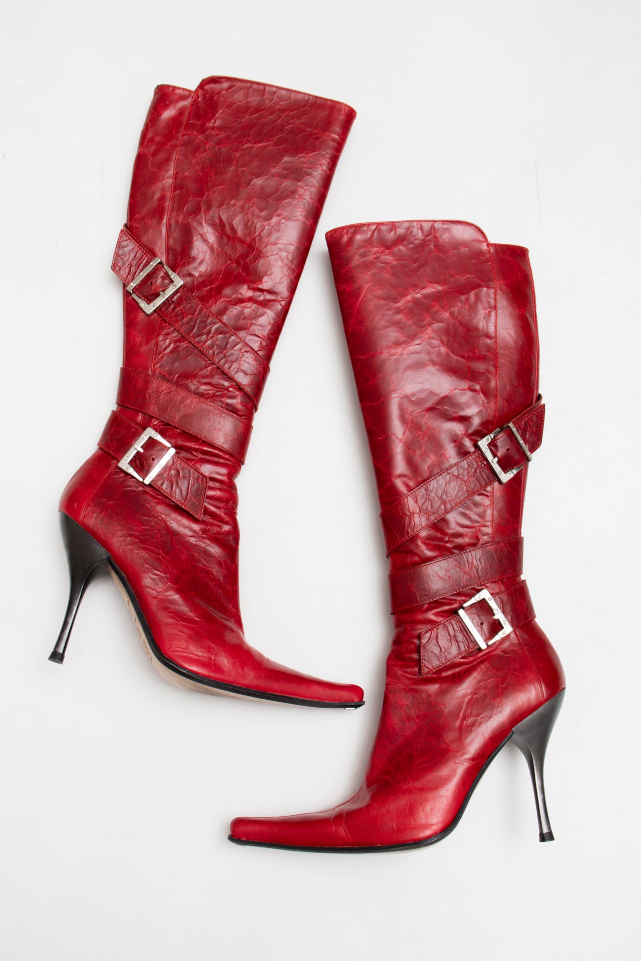#245 FLUXA red high heel boots | c. 159 | size 8