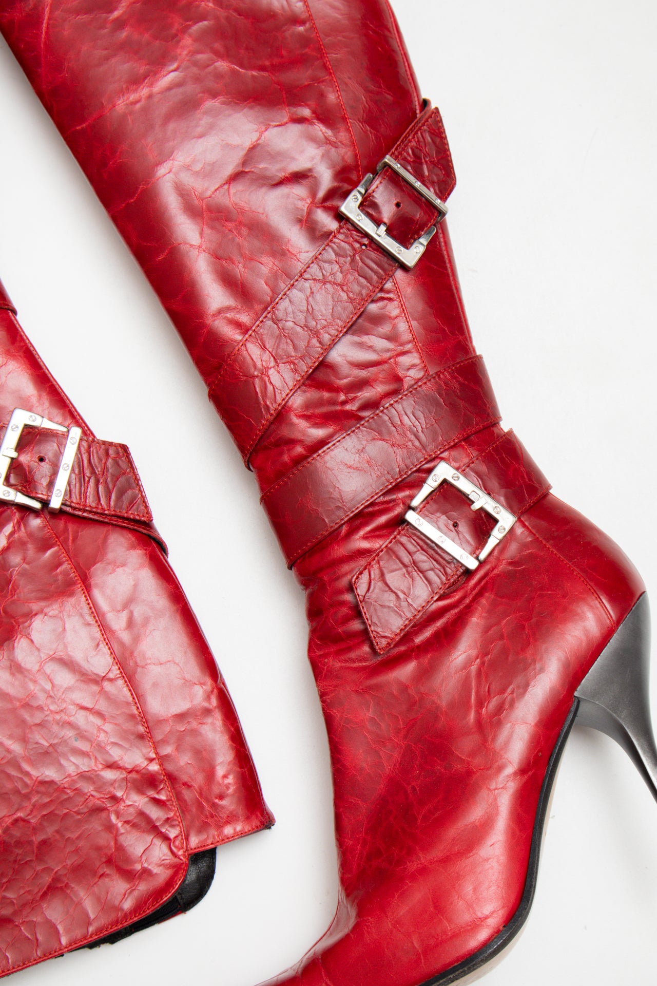 #245 FLUXA red high heel boots | c. 159 | size 8