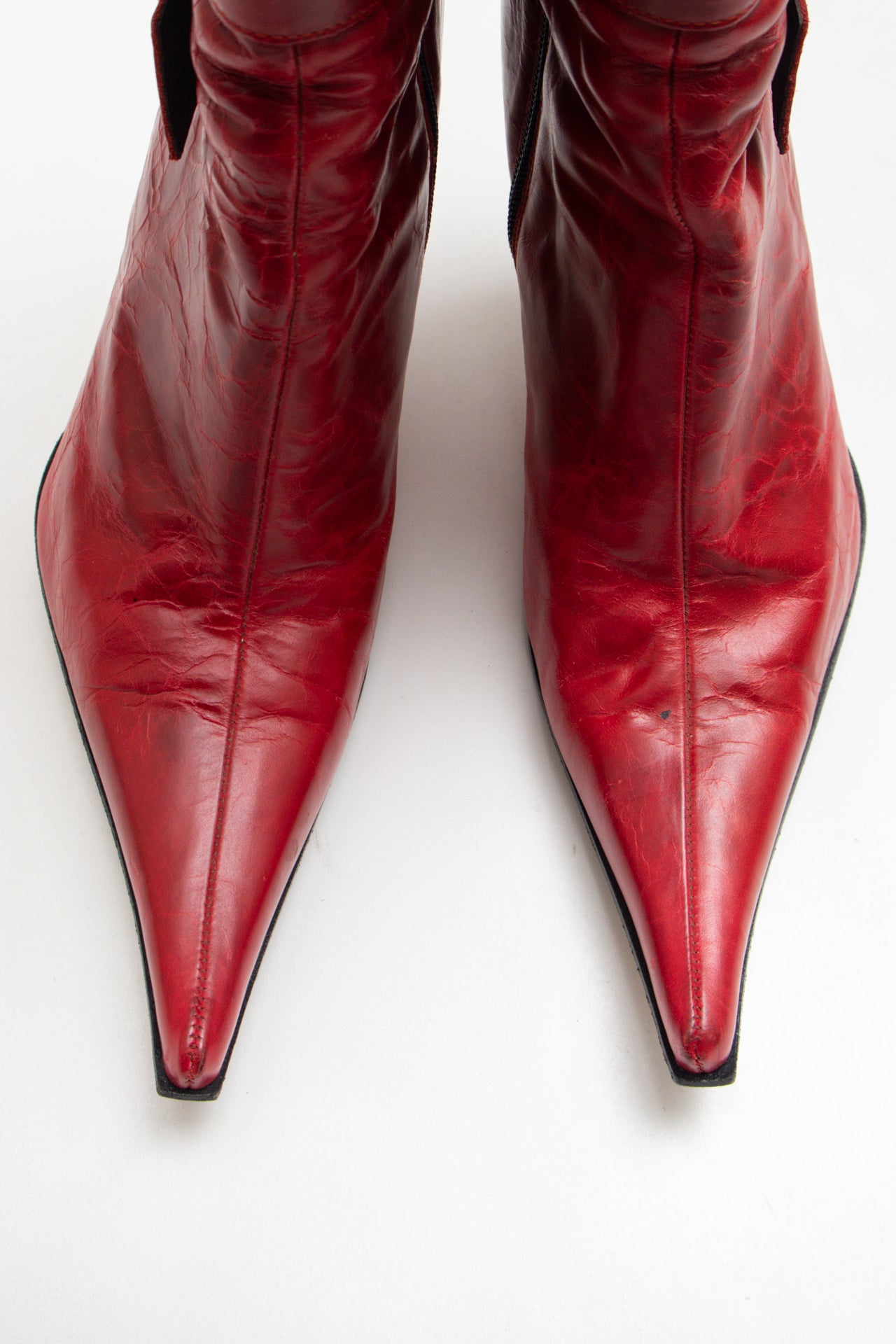 #245 FLUXA red high heel boots | c. 159 | size 8