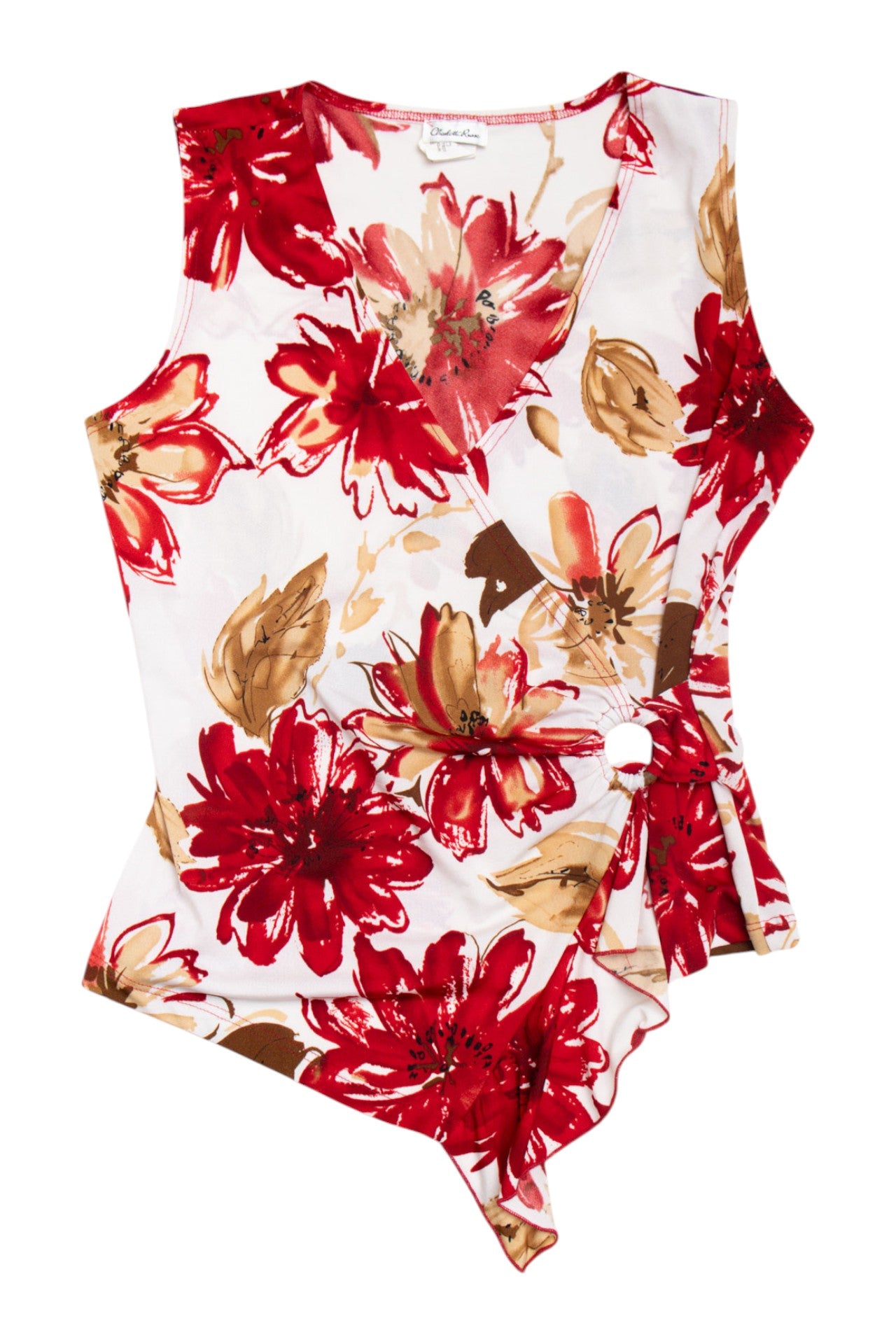 #76 Charlotte Russe asym floral ring tank | c. 153 | size 12