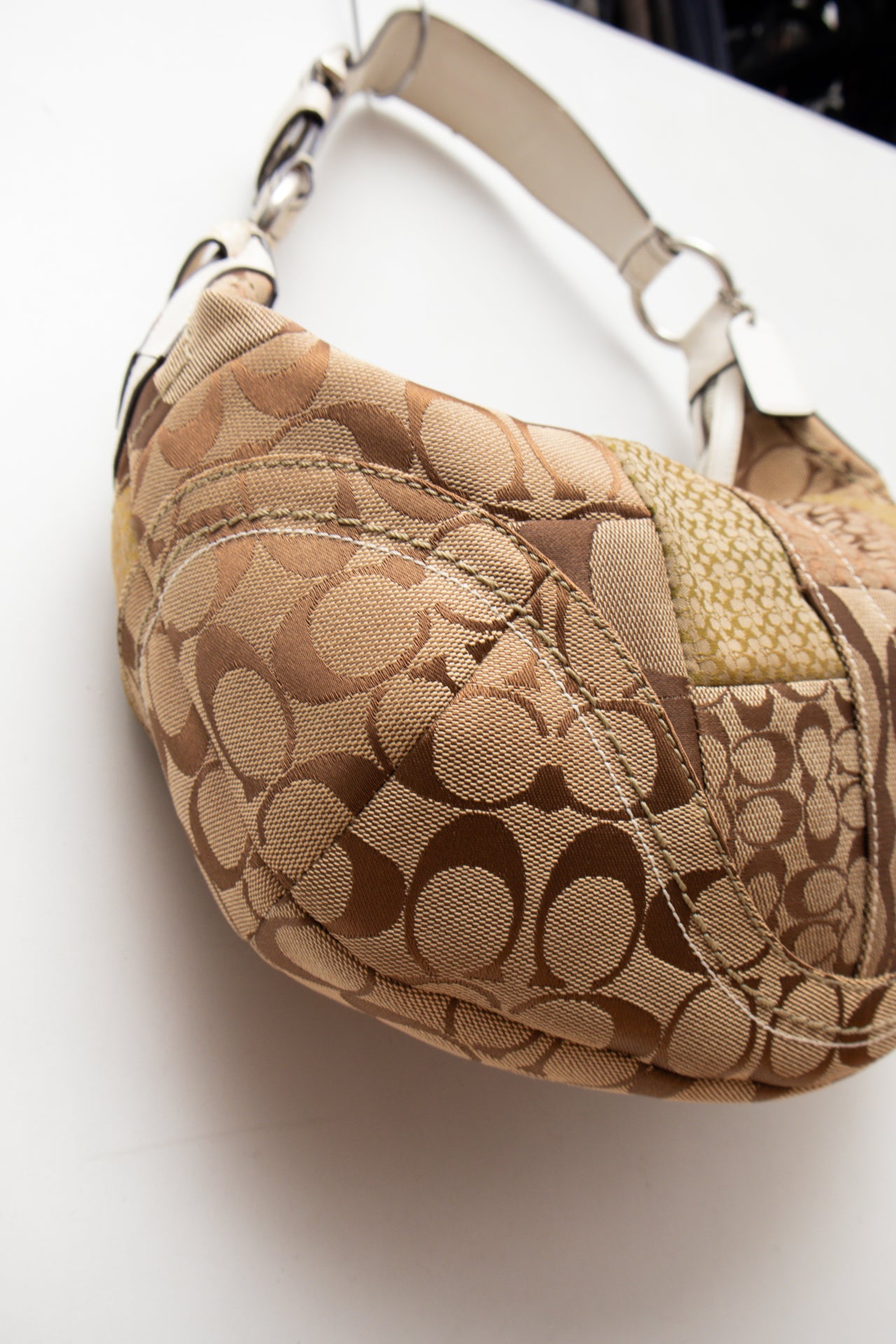 #249 Coach patchwork monogram bag | c. 159
