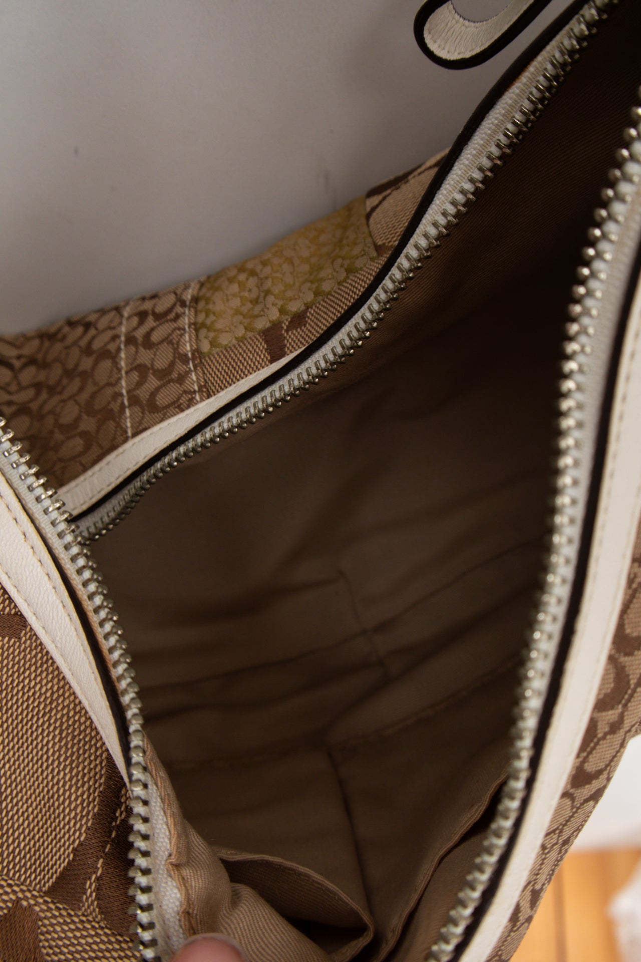 #249 Coach patchwork monogram bag | c. 159