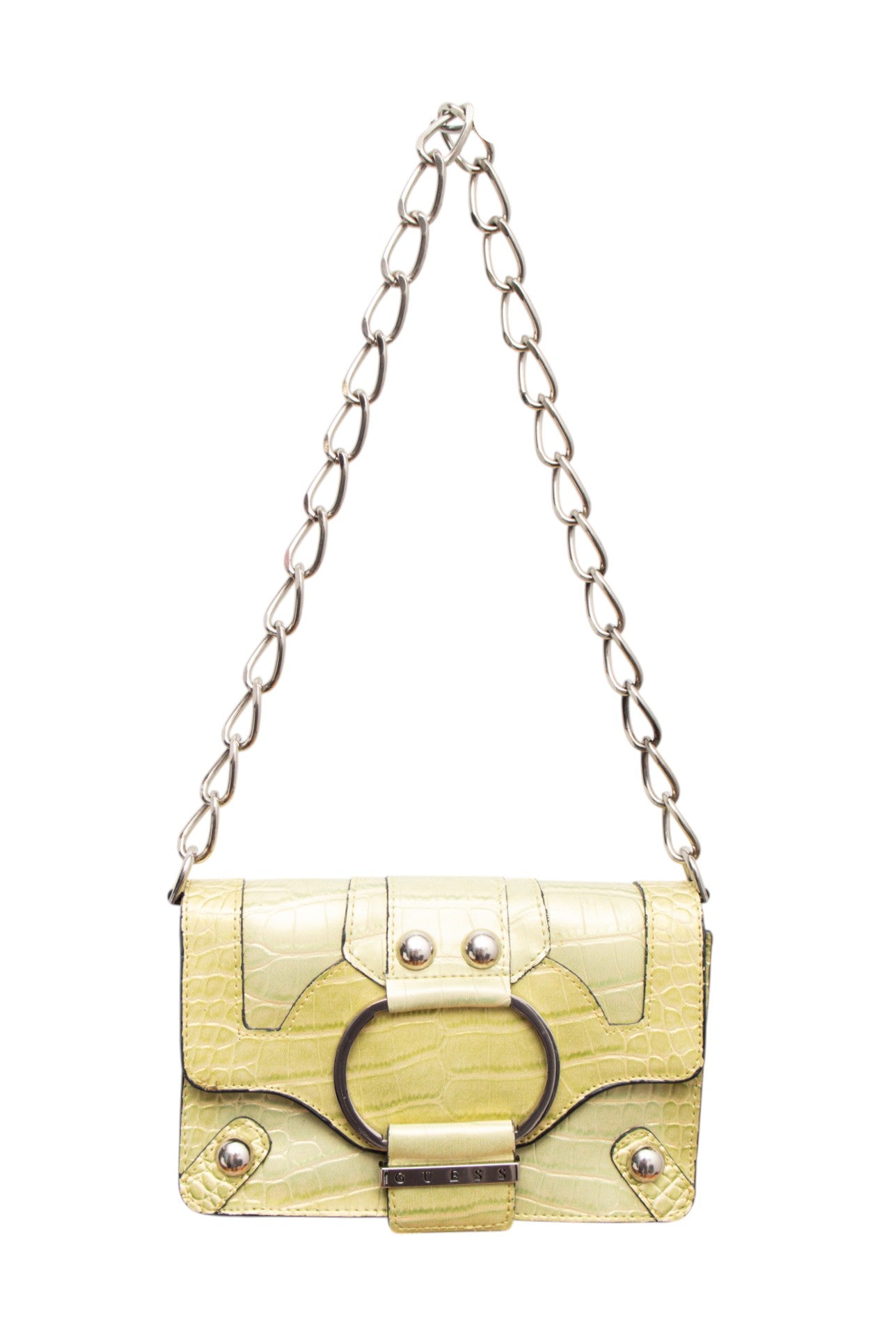 #252 Crocodile print *green guess bag | c. 159