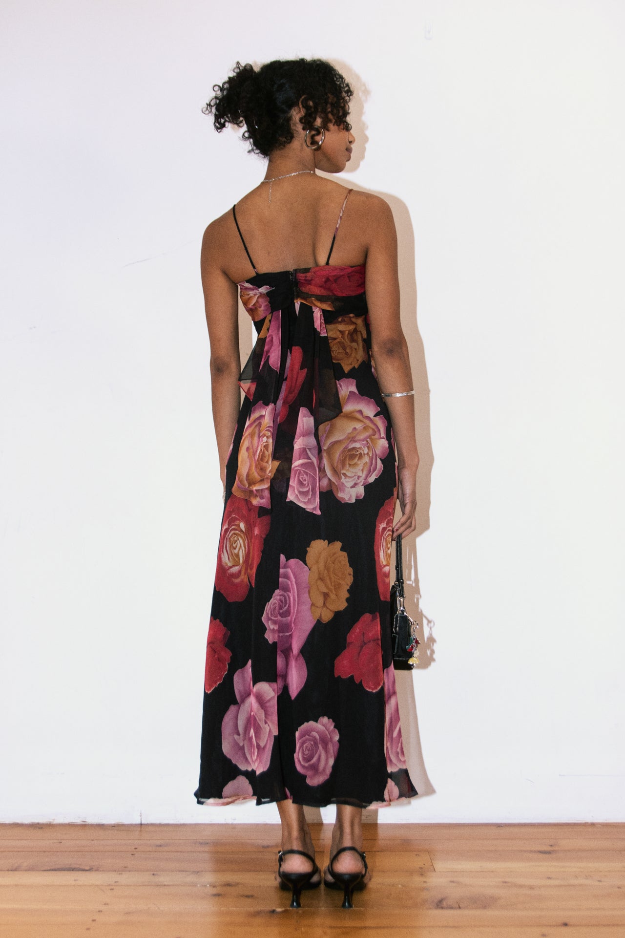 Betsy & Adam By Jaslene Maxi Slip Dress Black | c. 166 | Size 6